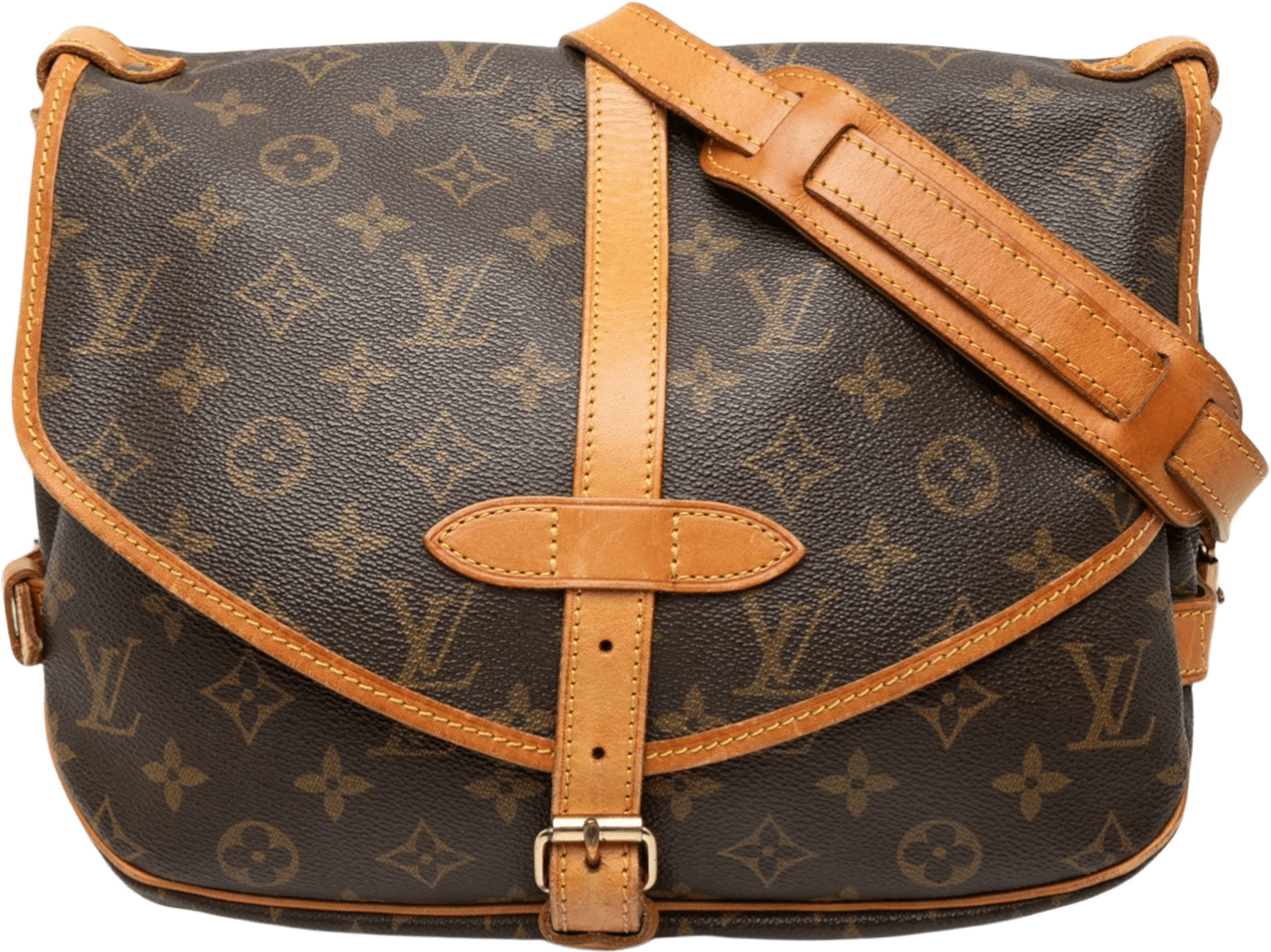 Louis Vuitton Monogram Saumur 25, från Luxclusif, i färgen brown.