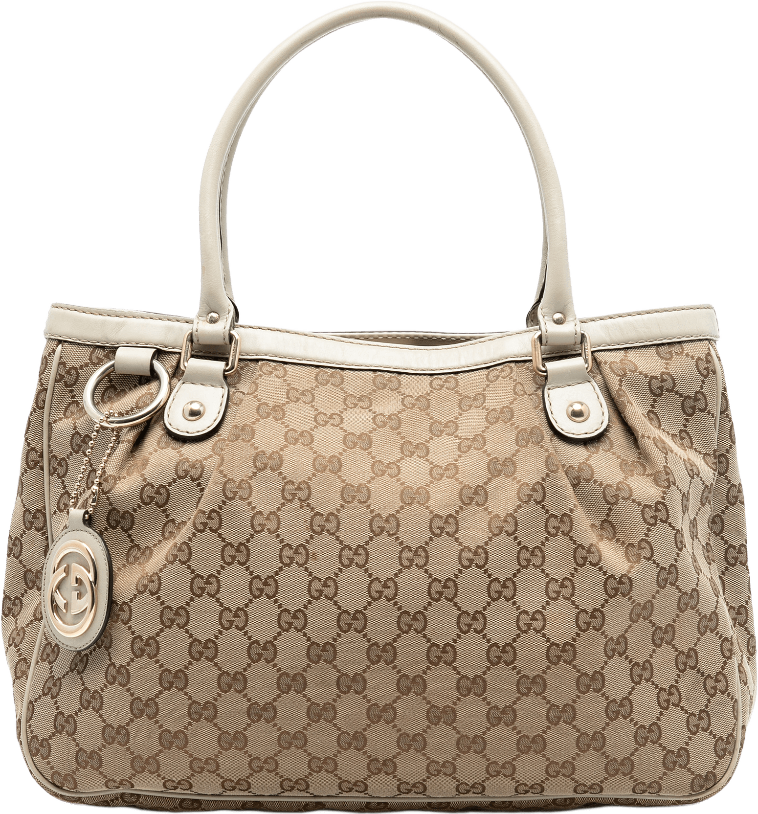 Gucci Gg Canvas Sukey Tote, från Luxclusif, i färgen light brown.
