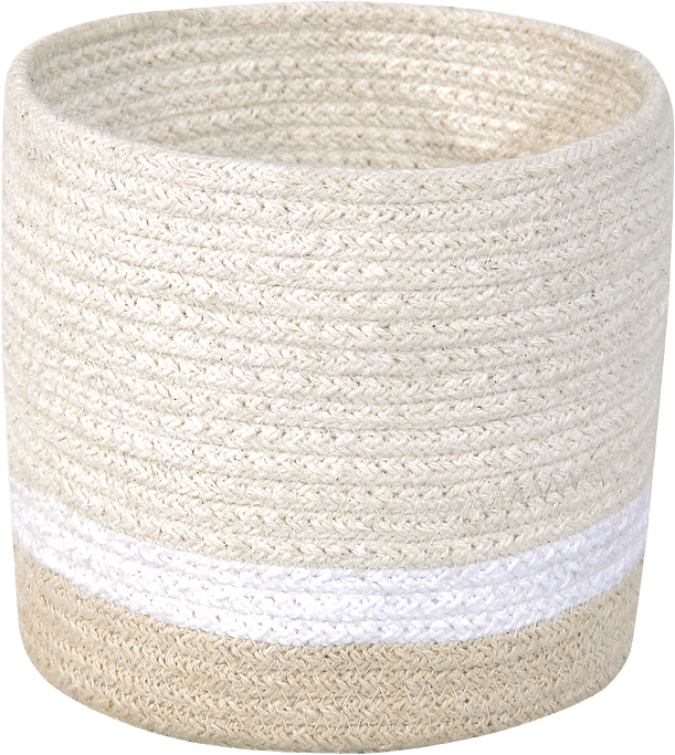 Liten Bomullskorg 3 färgad, från LORENA CANALS, i färgen ivory, white, natural.