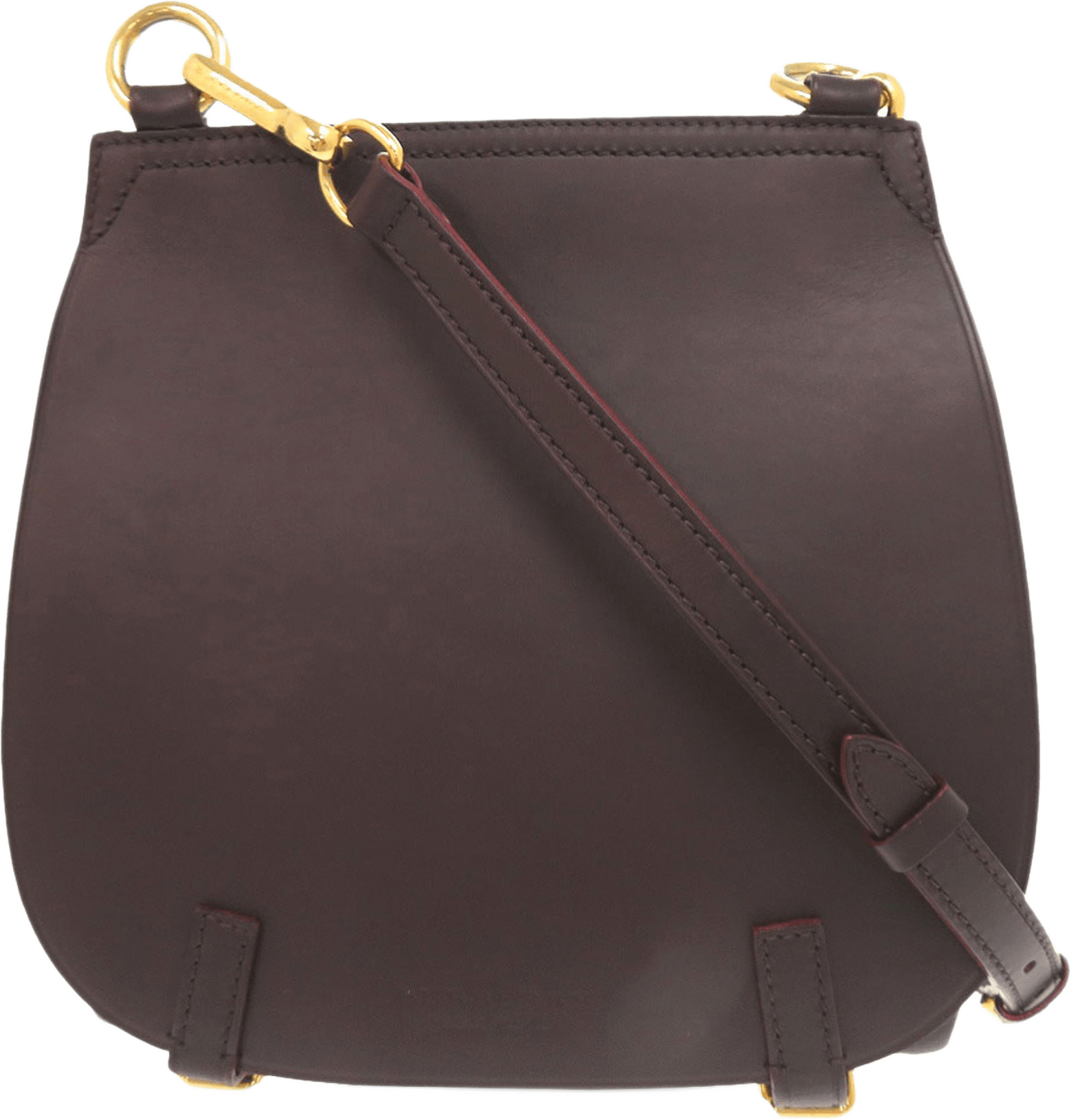 Burberry Leather Bridle Crossbody, från Luxclusif, i färgen dark brown.