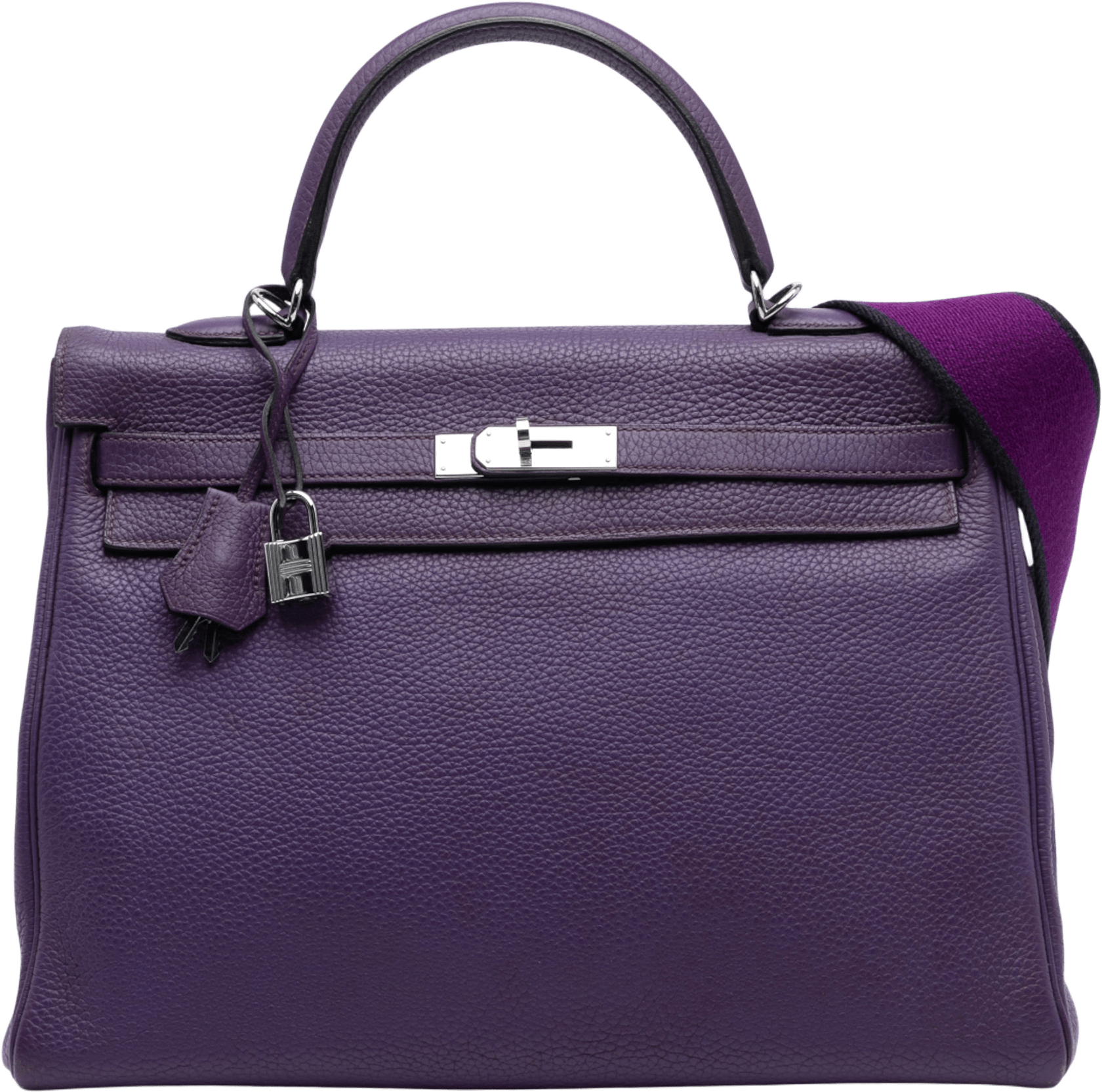 Hermès Togo Kelly Ii Retourne 35, från Luxclusif, i färgen violet.
