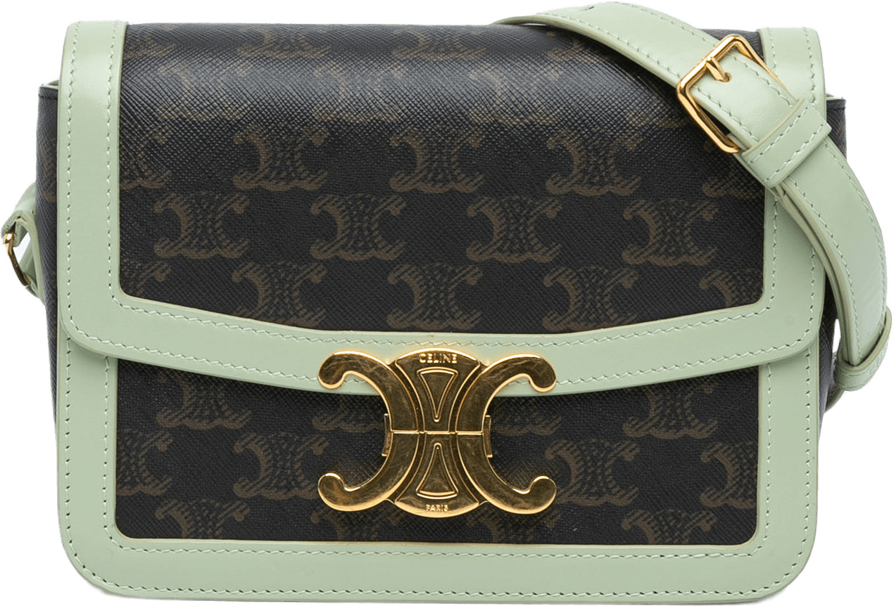 Celine Teen Coated Canvas Triomphe Crossbody