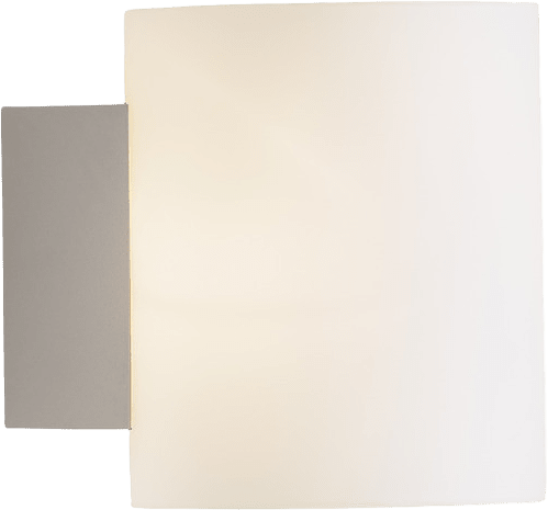 Vägglampa Evoke S, från Herstal, i färgen vit/opal glas.