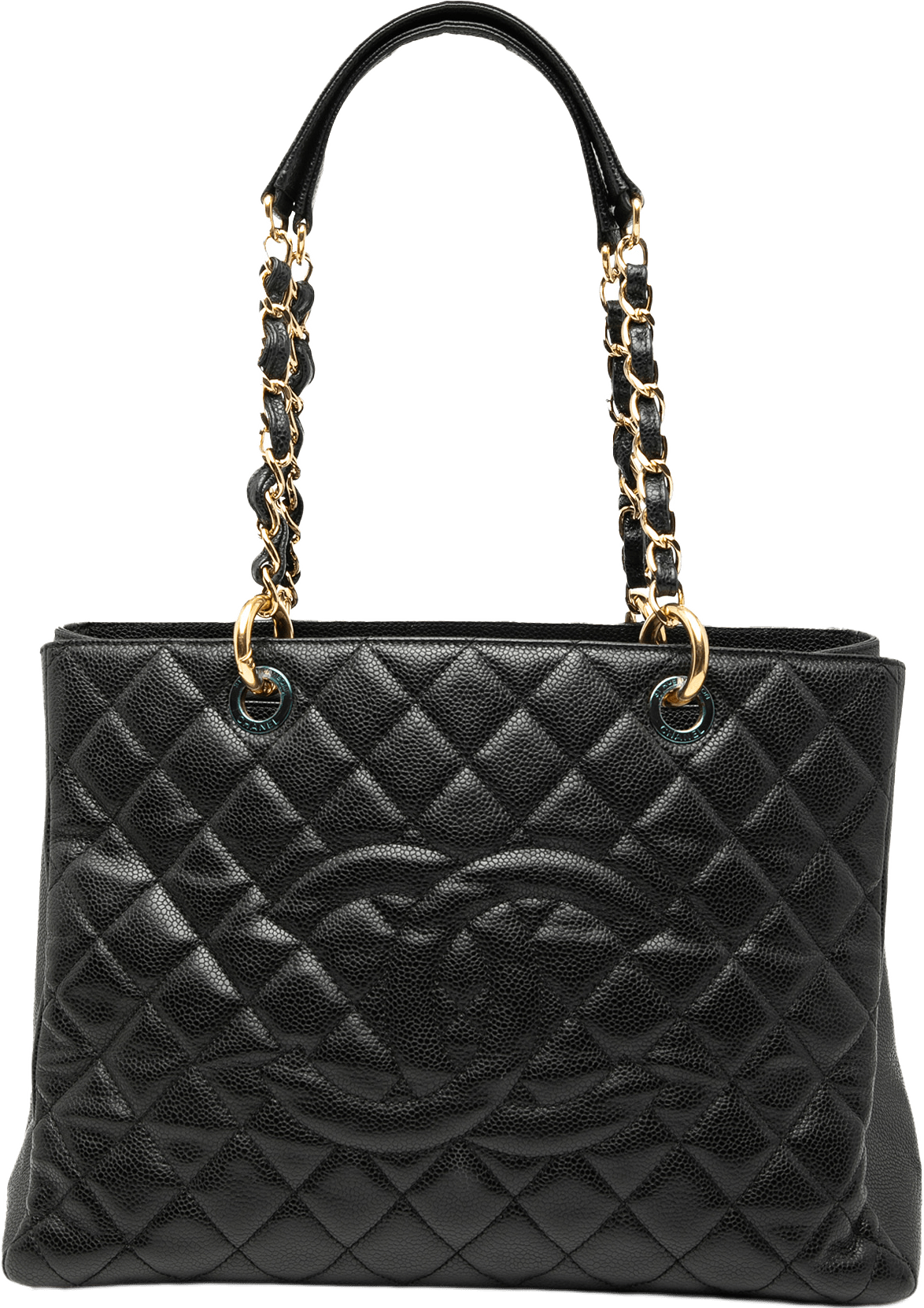 Chanel Caviar Grand Shopping Tote, från Luxclusif, i färgen black.