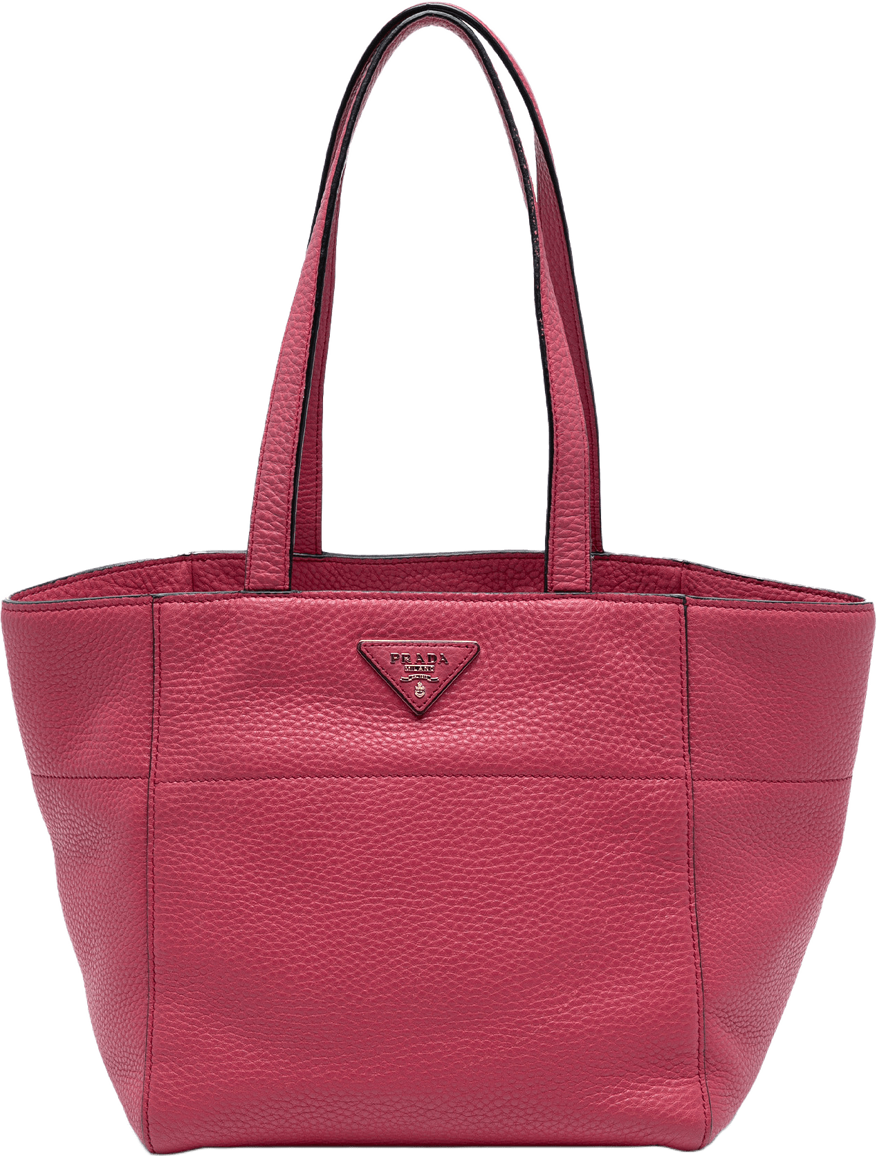 Prada Vitello Daino Tote, från Luxclusif, i färgen dark pink.