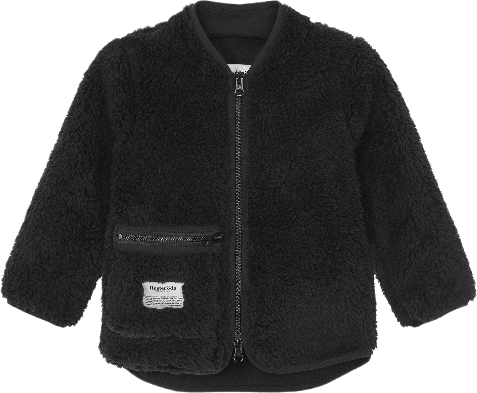 Återvunnen Polyester, Fleece Jacka "kids", Svart
