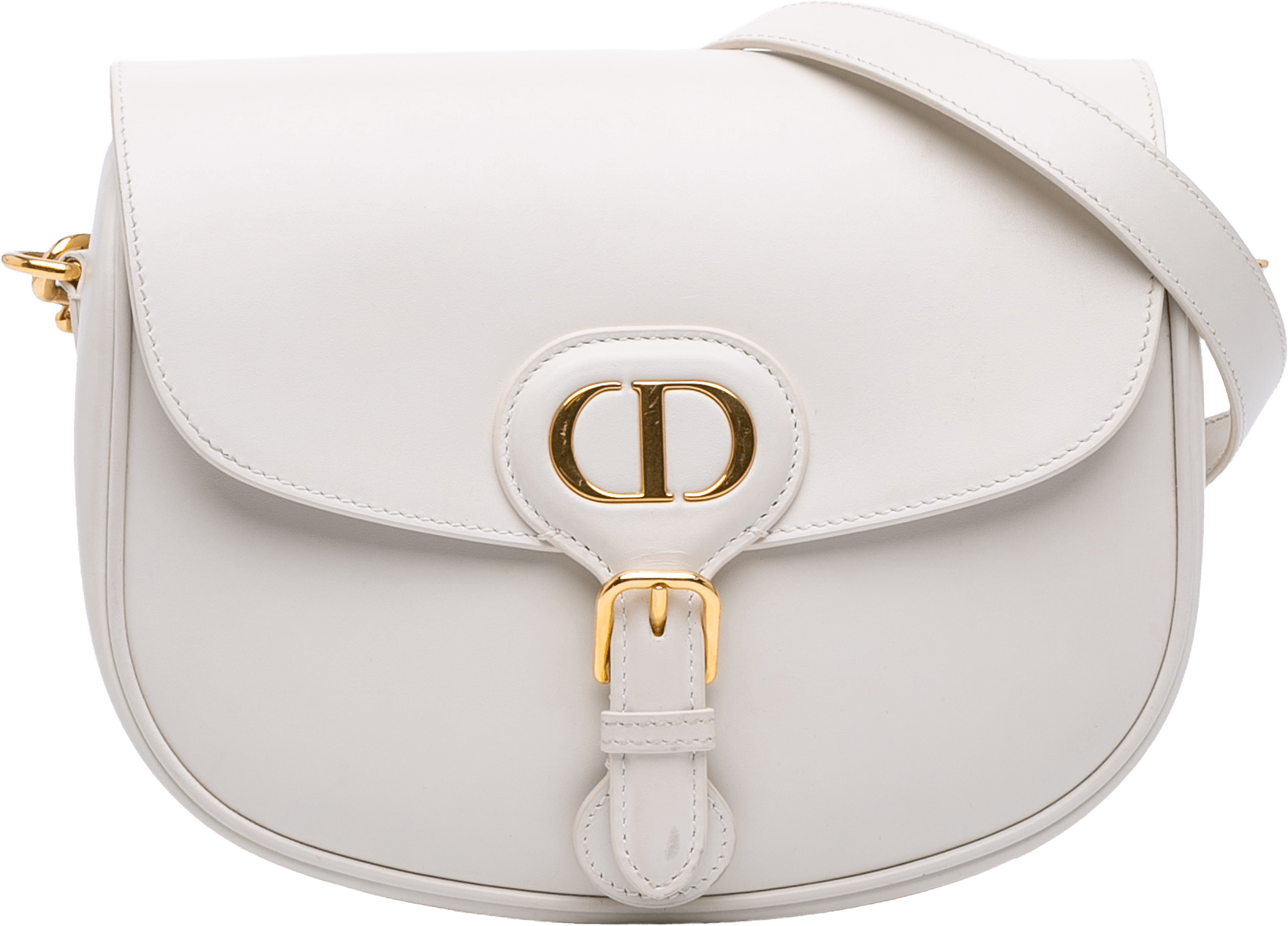 Dior Medium Leather Bobby Crossbody, från Luxclusif, i färgen white.