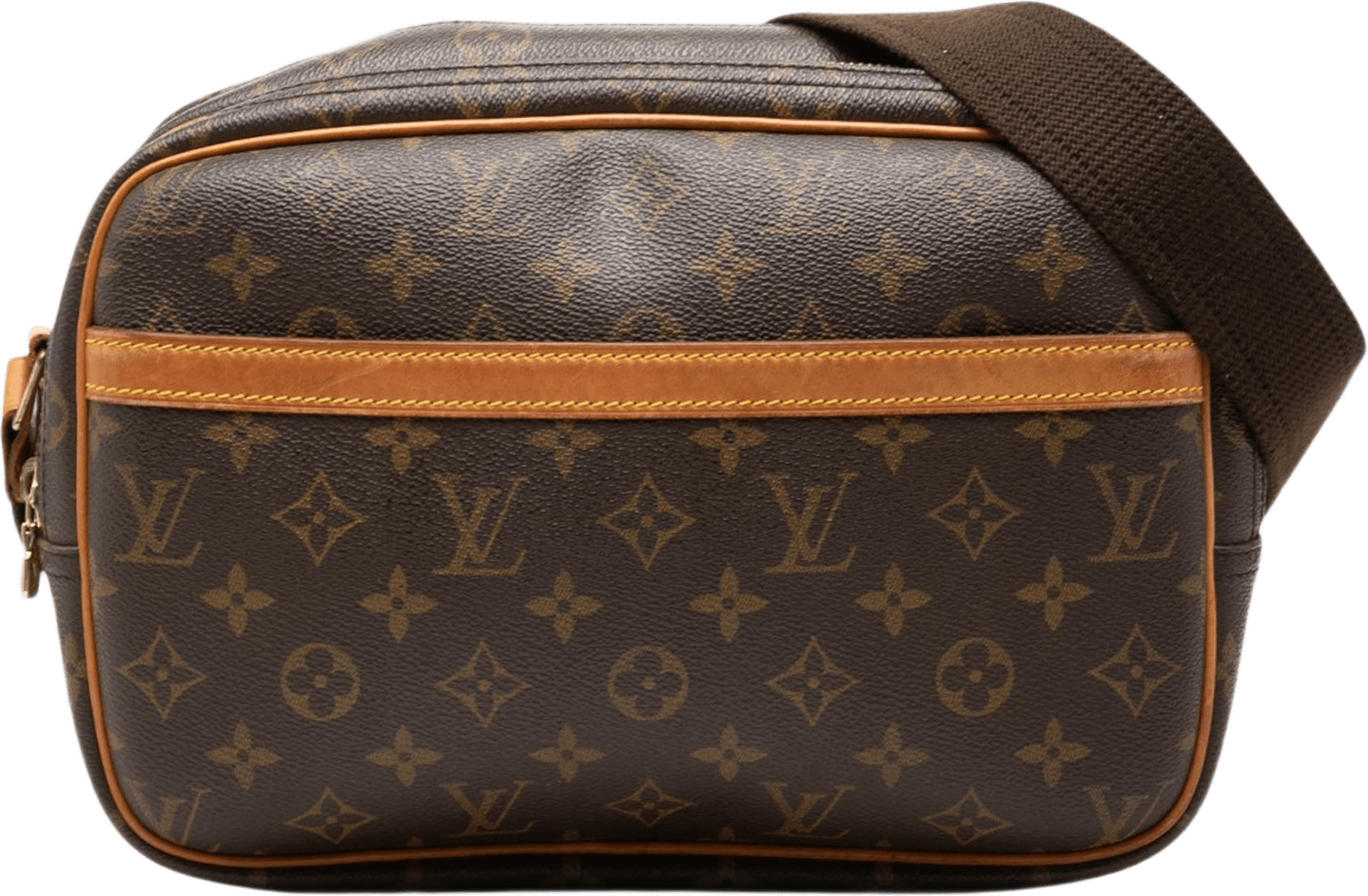 Louis Vuitton Monogram Reporter Pm, från Luxclusif, i färgen brun.
