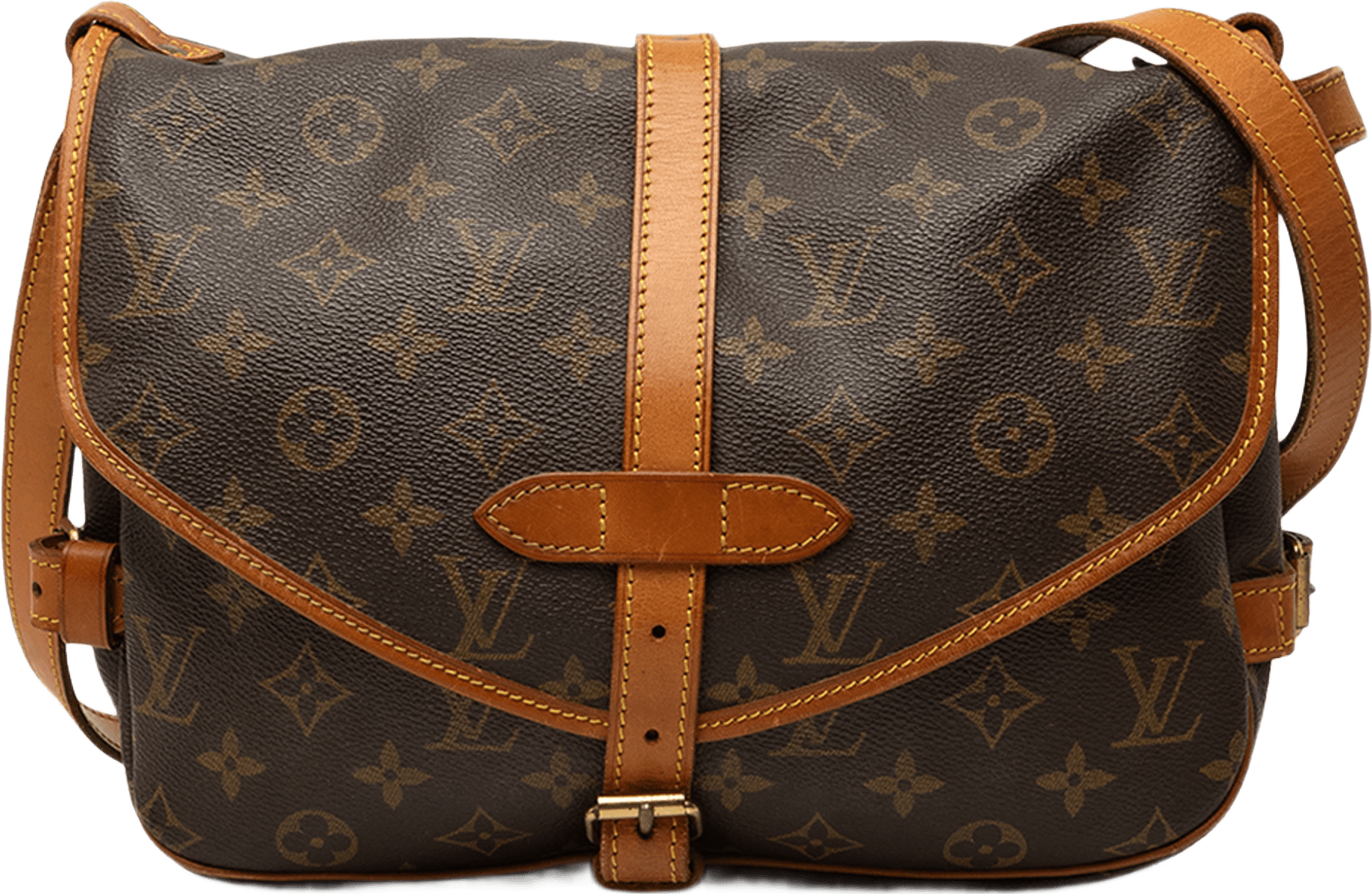 Louis Vuitton Monogram Saumur 25, från Luxclusif, i färgen brun.