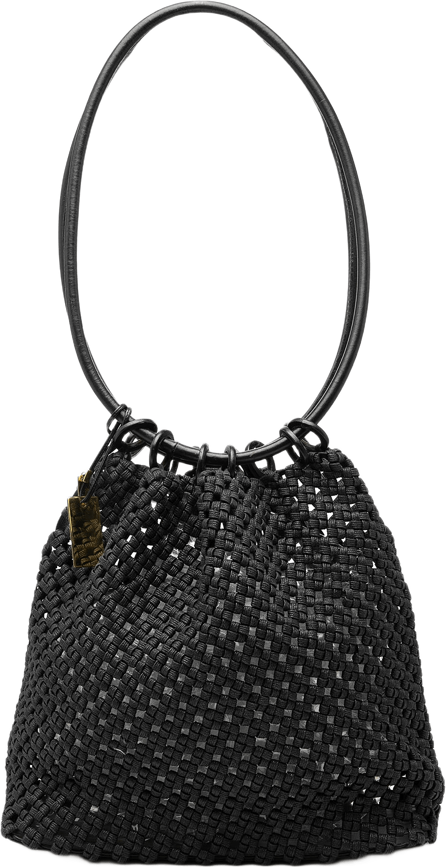Gucci Woven Canvas Shoulder Bag, från Luxclusif, i färgen svart.