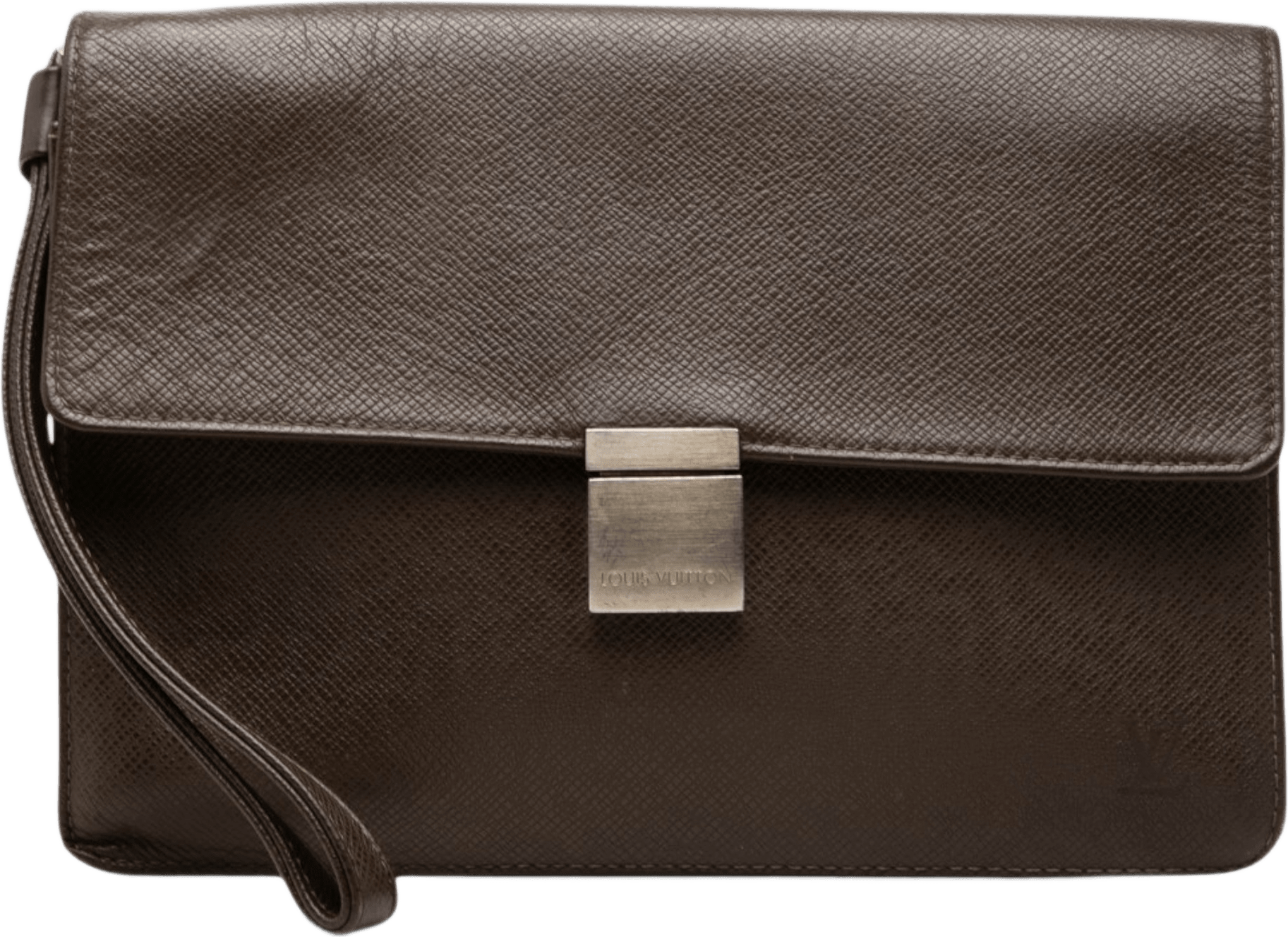 Louis Vuitton Taiga Selenga, från Luxclusif, i färgen brun.