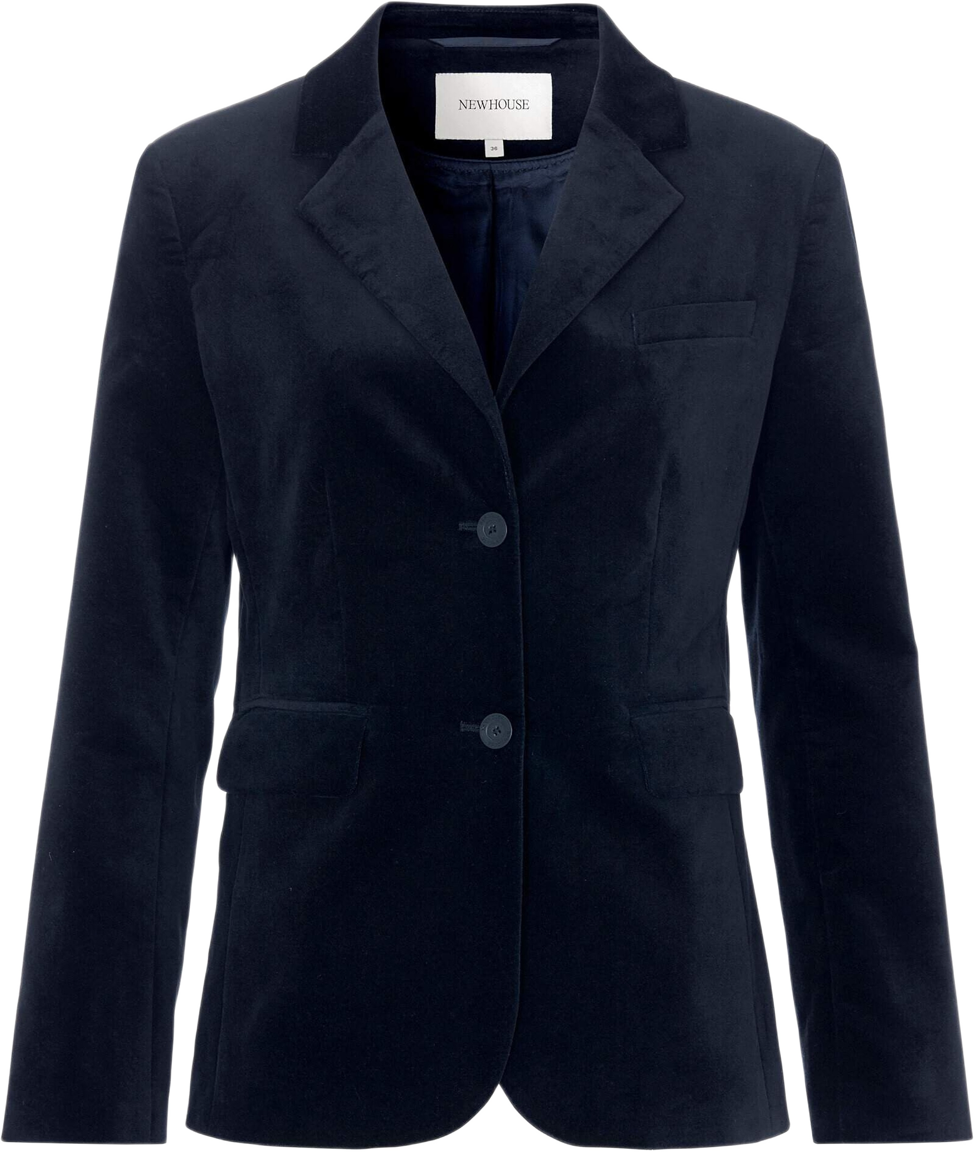 Rickie Velvet Blazer, från Newhouse, i färgen marinblå.