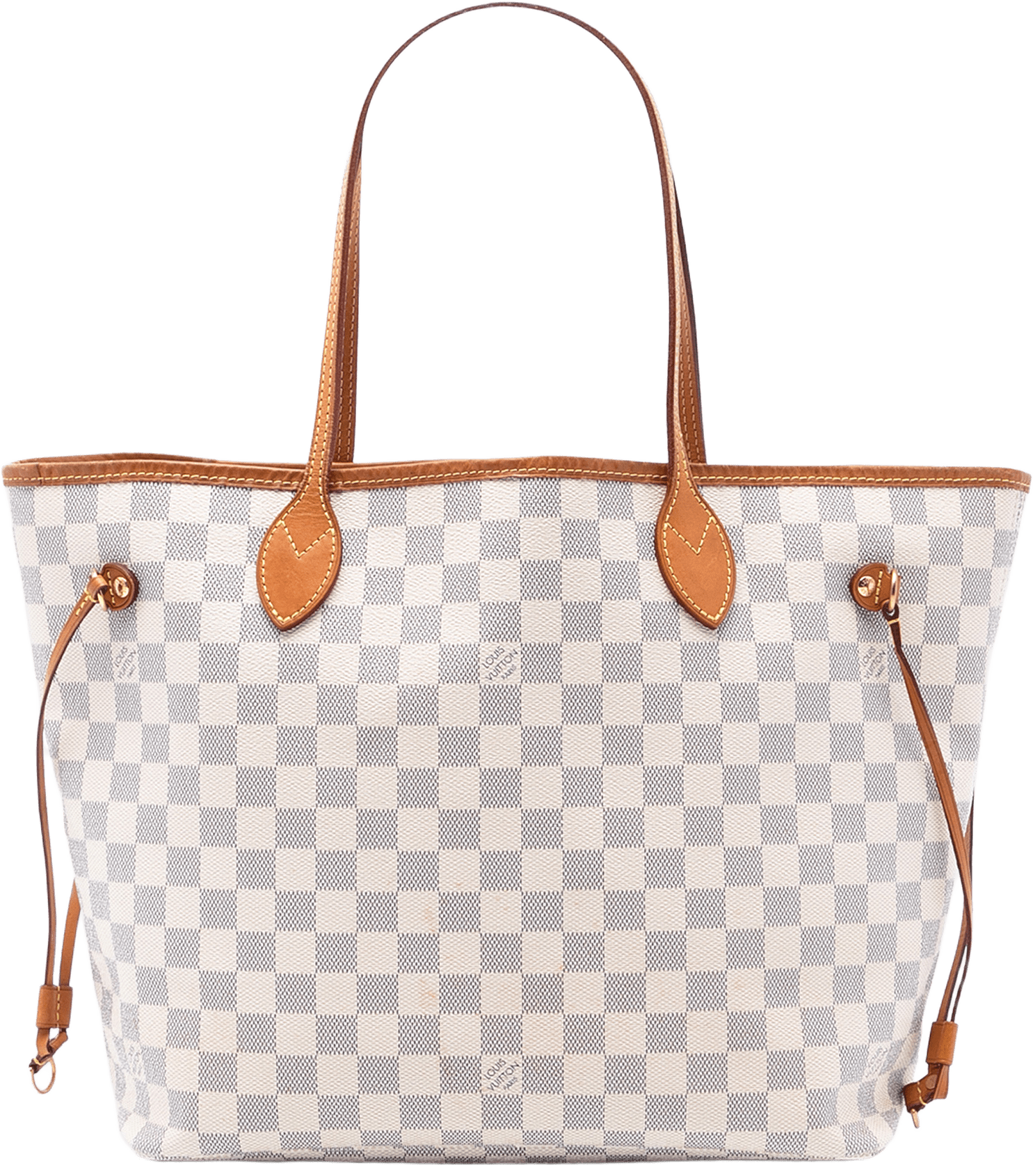 Louis Vuitton Damier Azur Neverfull Mm, från Luxclusif, i färgen white.