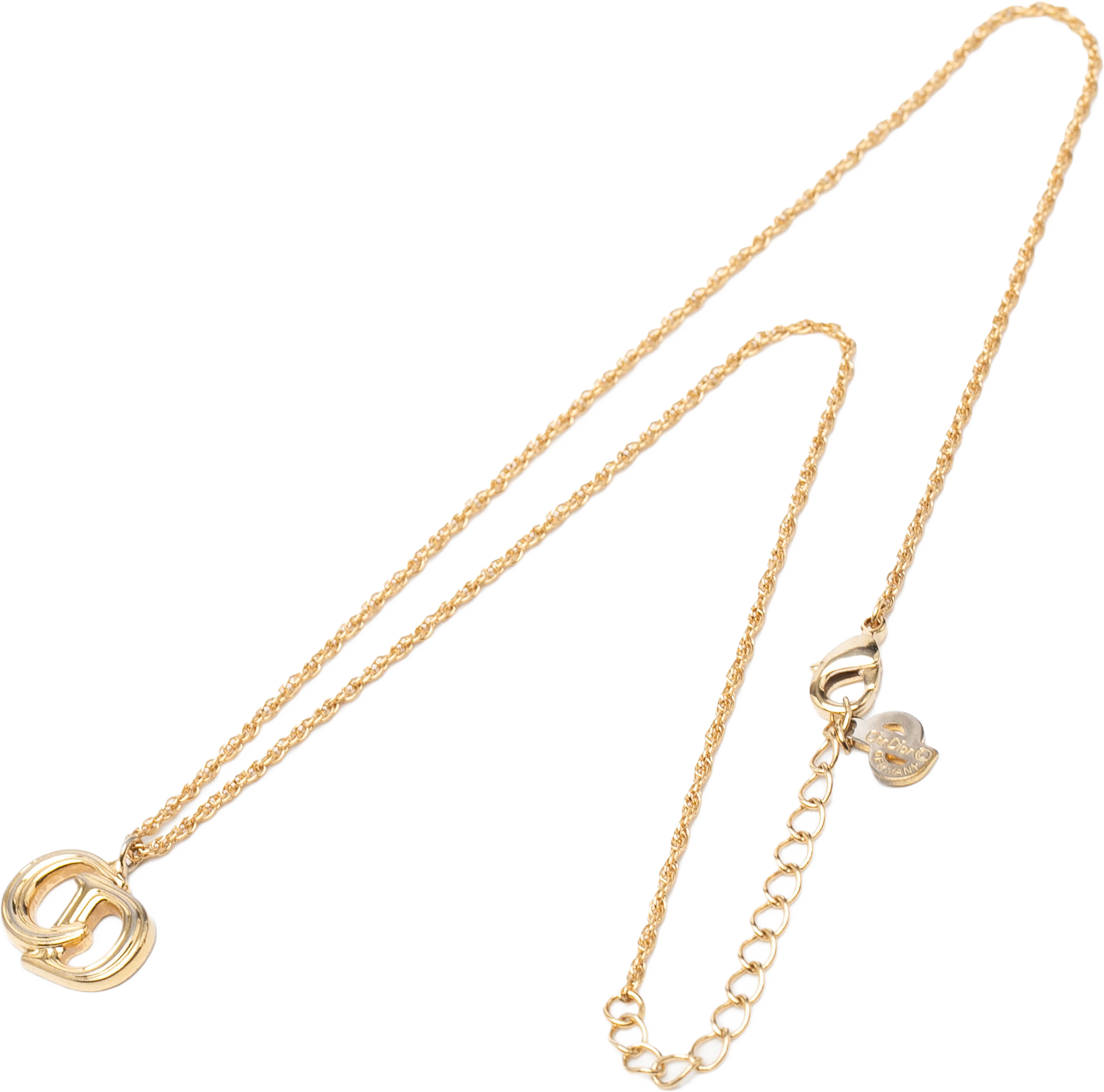 Dior Gold Plated Cd Logo Pendant Necklace, från Luxclusif, i färgen gold.