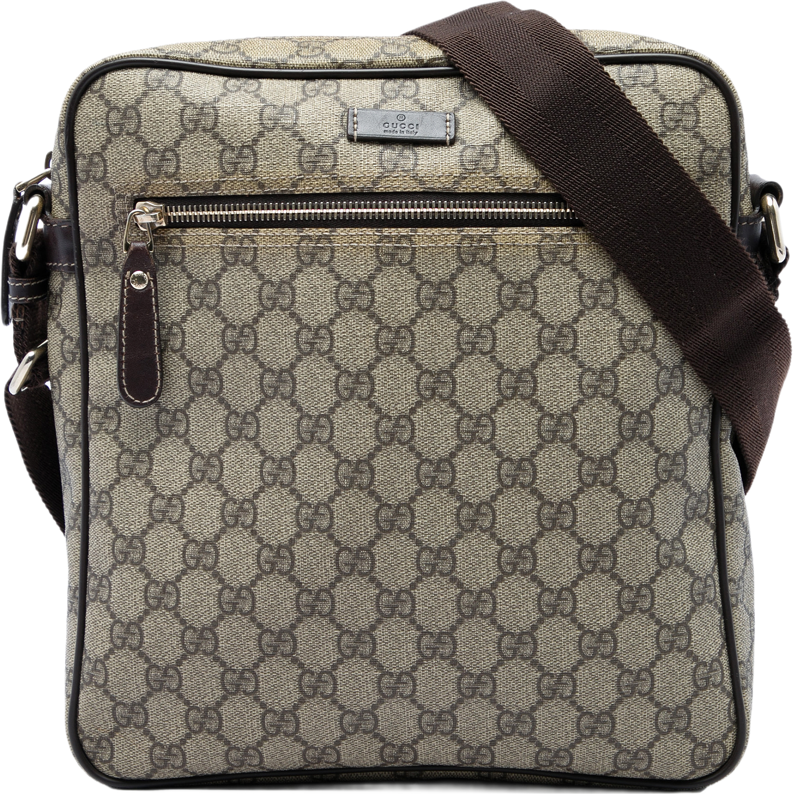 Gucci Gg Supreme Crossbody, från Luxclusif, i färgen beige.