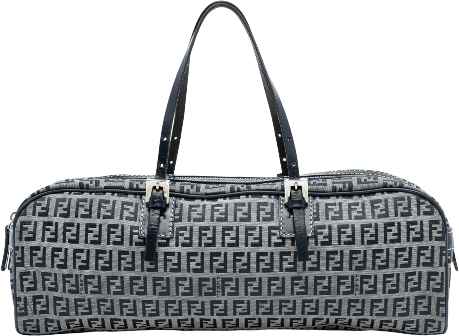Fendi Zucchino Canvas Handbag, från Luxclusif, i färgen gray.