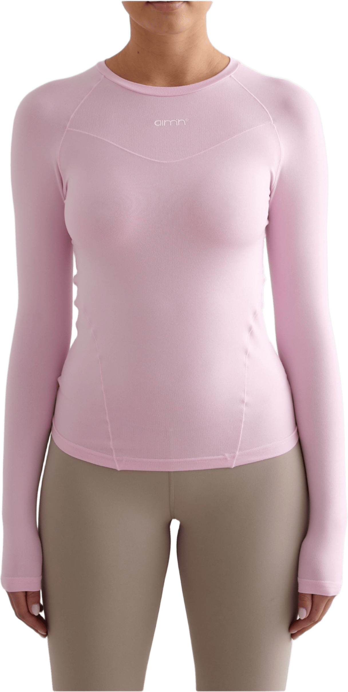 Soft Basic Long Sleeve, från aim'n, i färgen cotton candy.