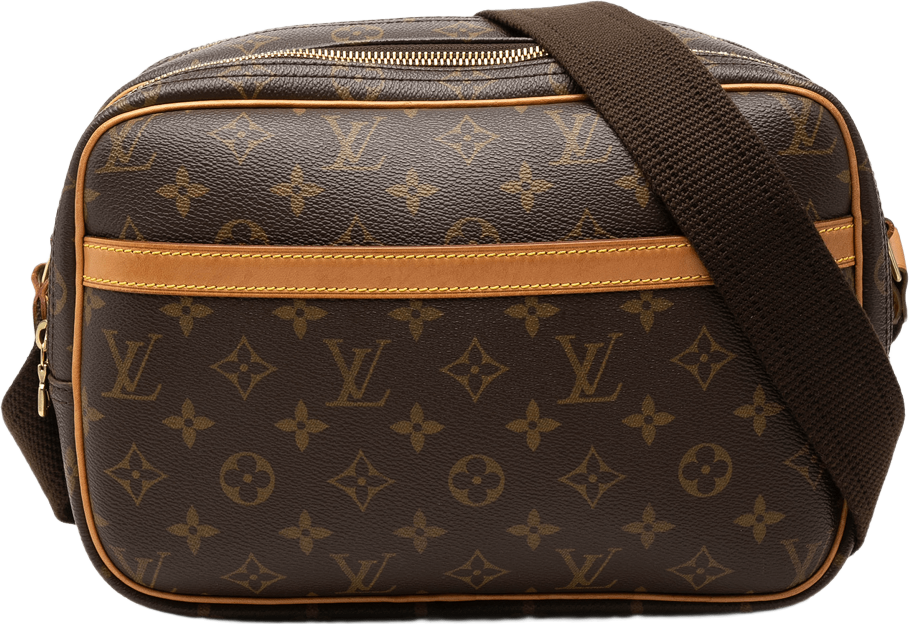 Louis Vuitton Monogram Reporter Pm, från Luxclusif, i färgen brun.