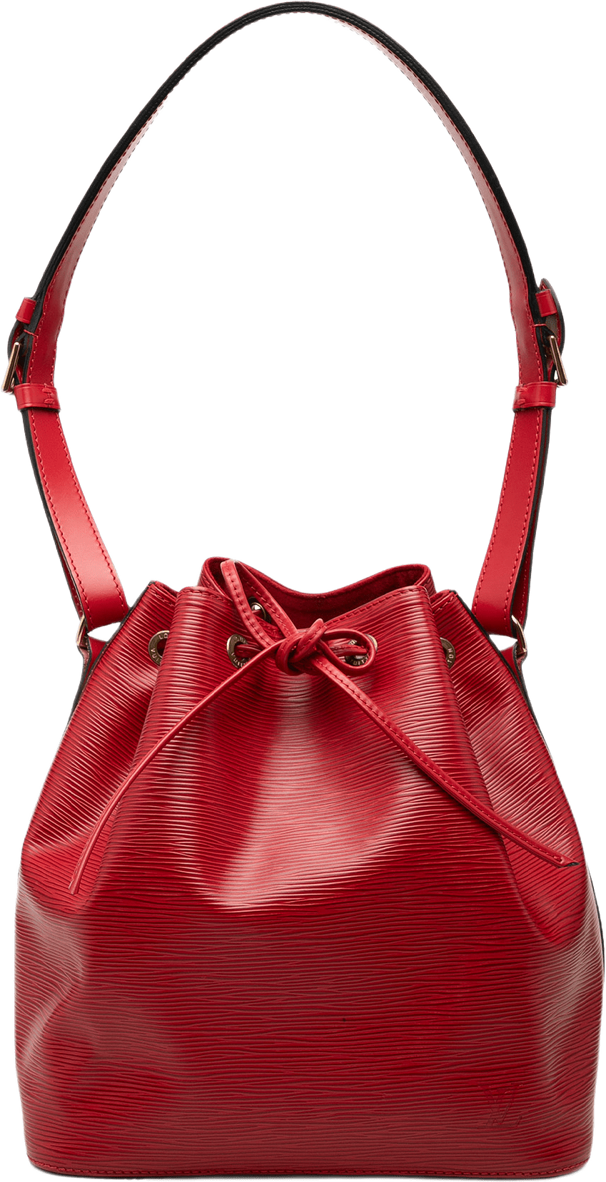 Louis Vuitton Epi Petit Noe, från Luxclusif, i färgen röd.
