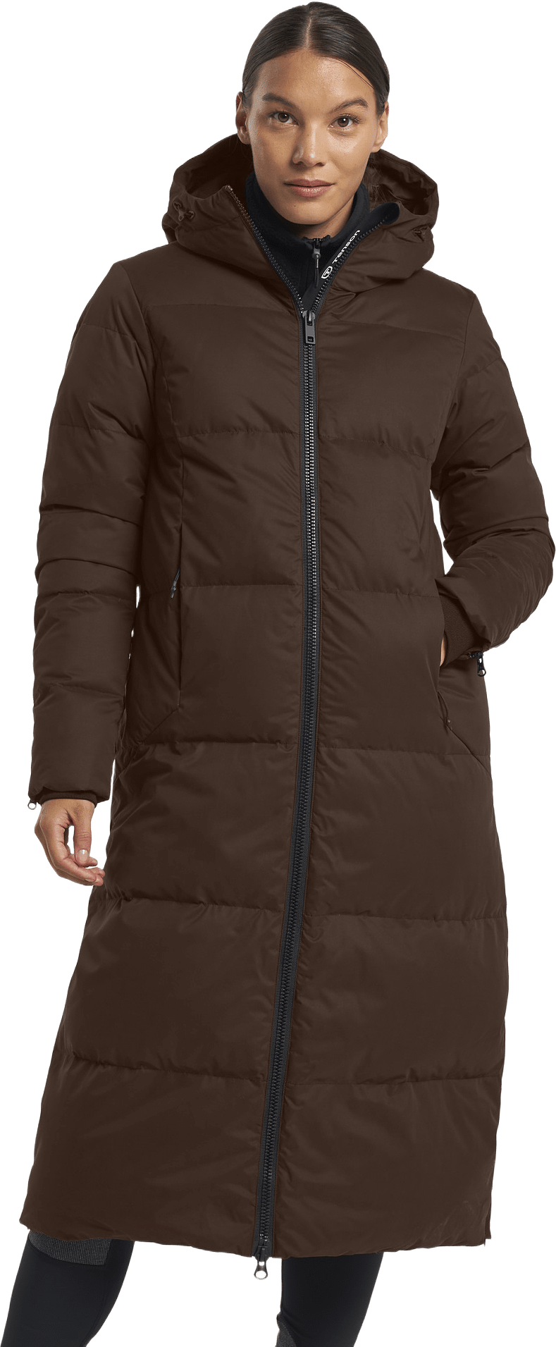 Shanna 2.0 Down Coat Women, från Tenson, i färgen mörkbrun.