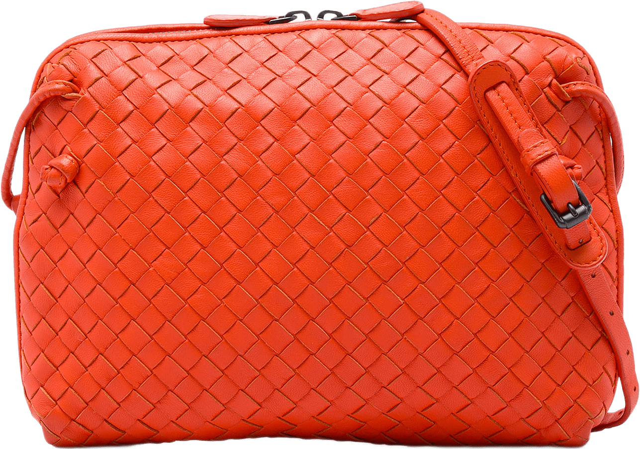 Bottega Veneta Nappa Intrecciato Nodini Crossbody, från Luxclusif, i färgen orange.