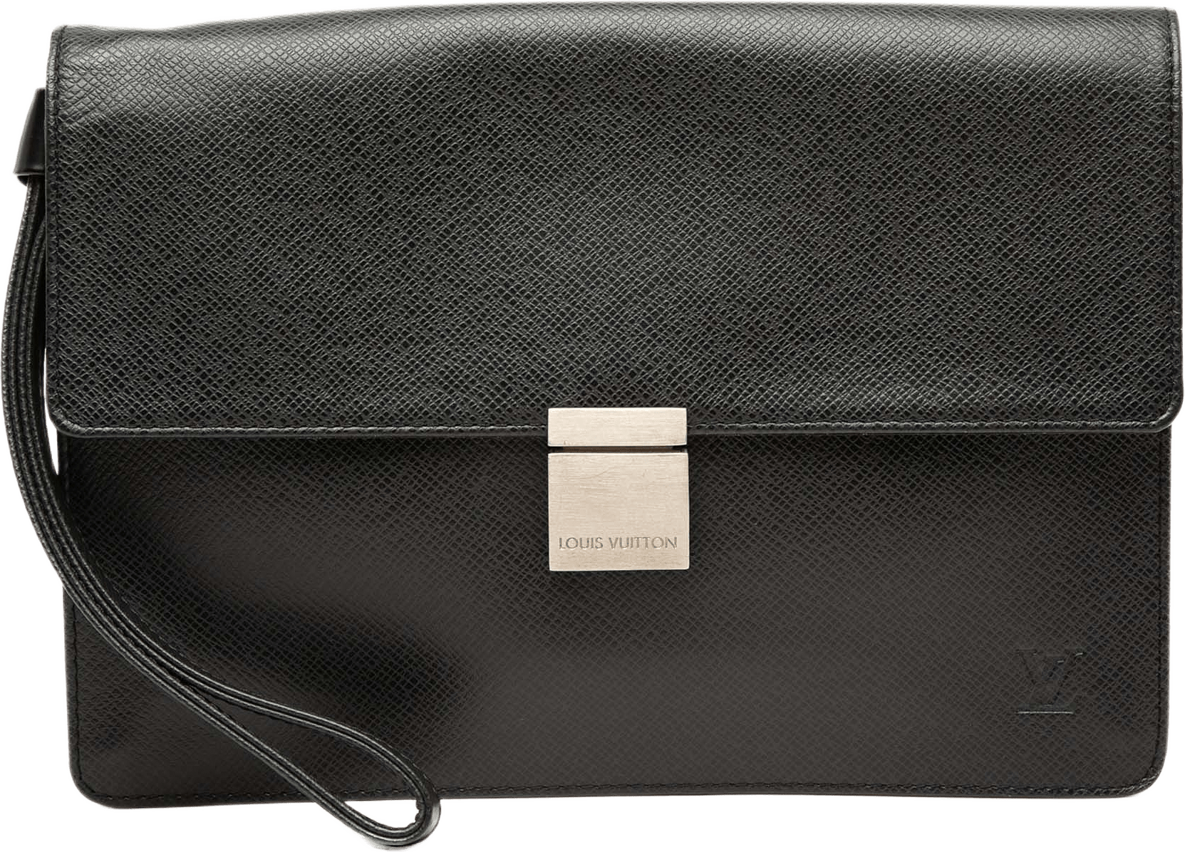 Louis Vuitton Taiga Selenga, från Luxclusif, i färgen svart.