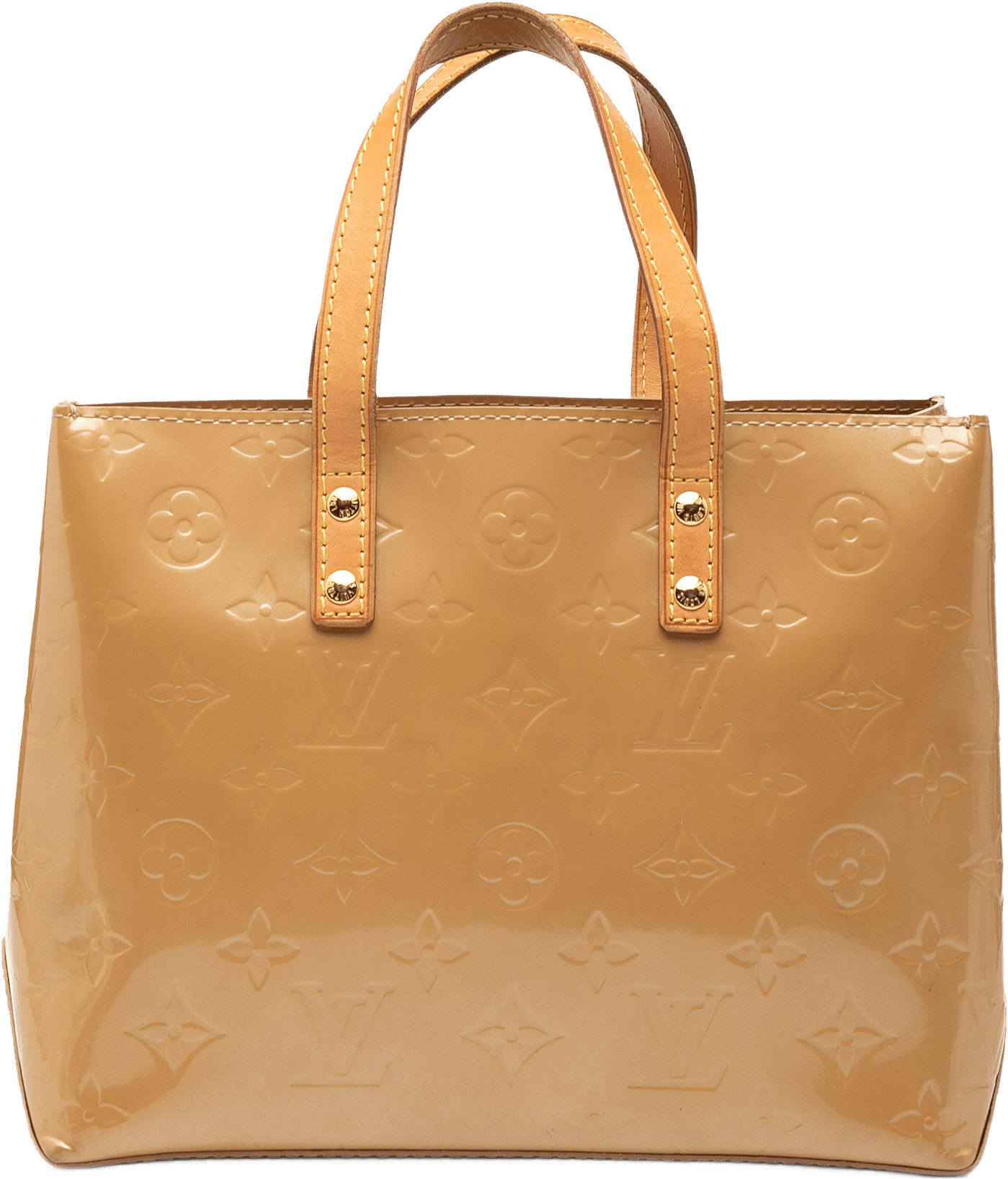Louis Vuitton Monogram Vernis Reade Pm, från Luxclusif, i färgen light brown.