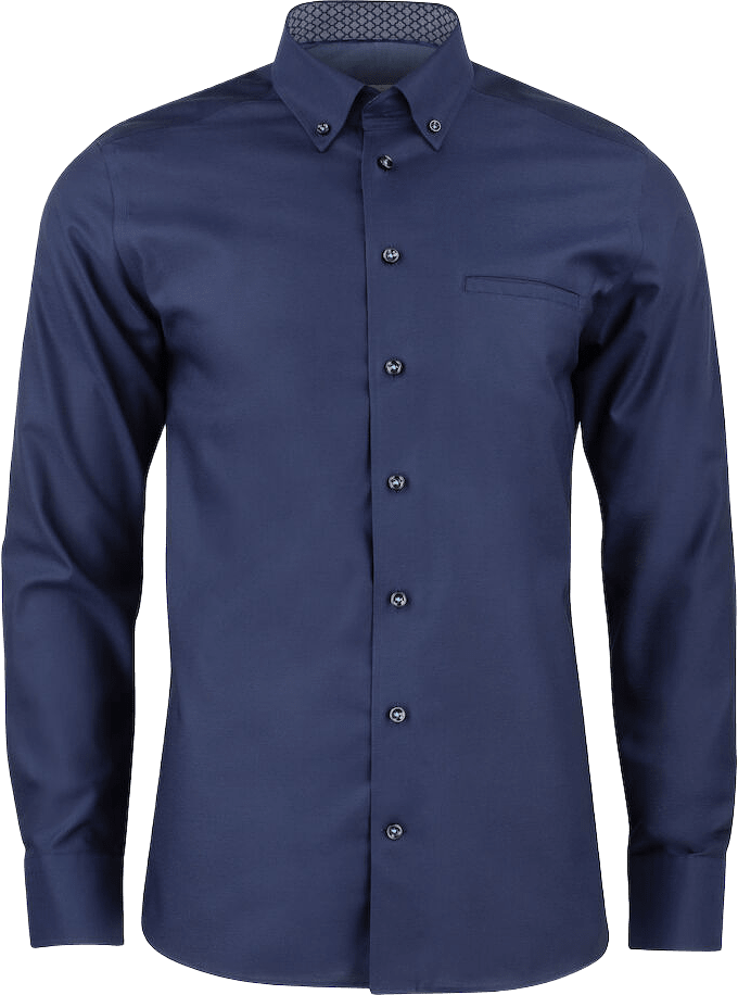 Rb121 Oxford Non-iron Slim, från J.Harvest & Frost, i färgen marin.