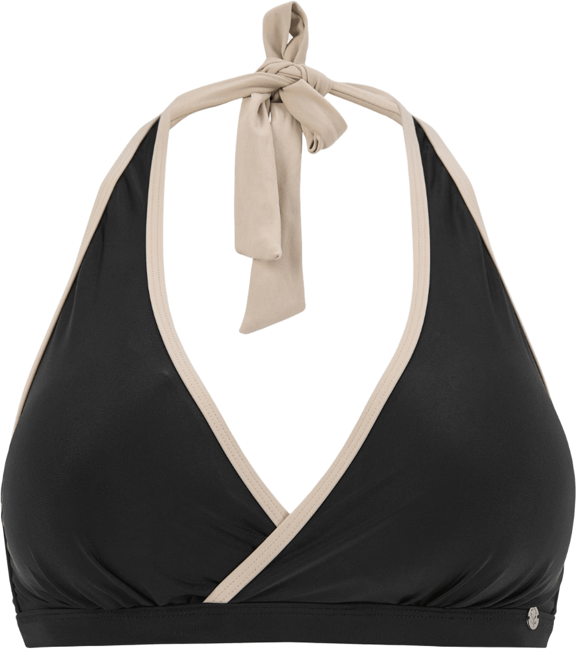 Maui Halterneck Bikini-bh, från Swegmark, i färgen black/beige.