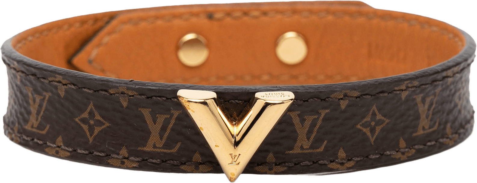 Louis Vuitton Monogram Essential V Bracelet, från Luxclusif, i färgen brown.