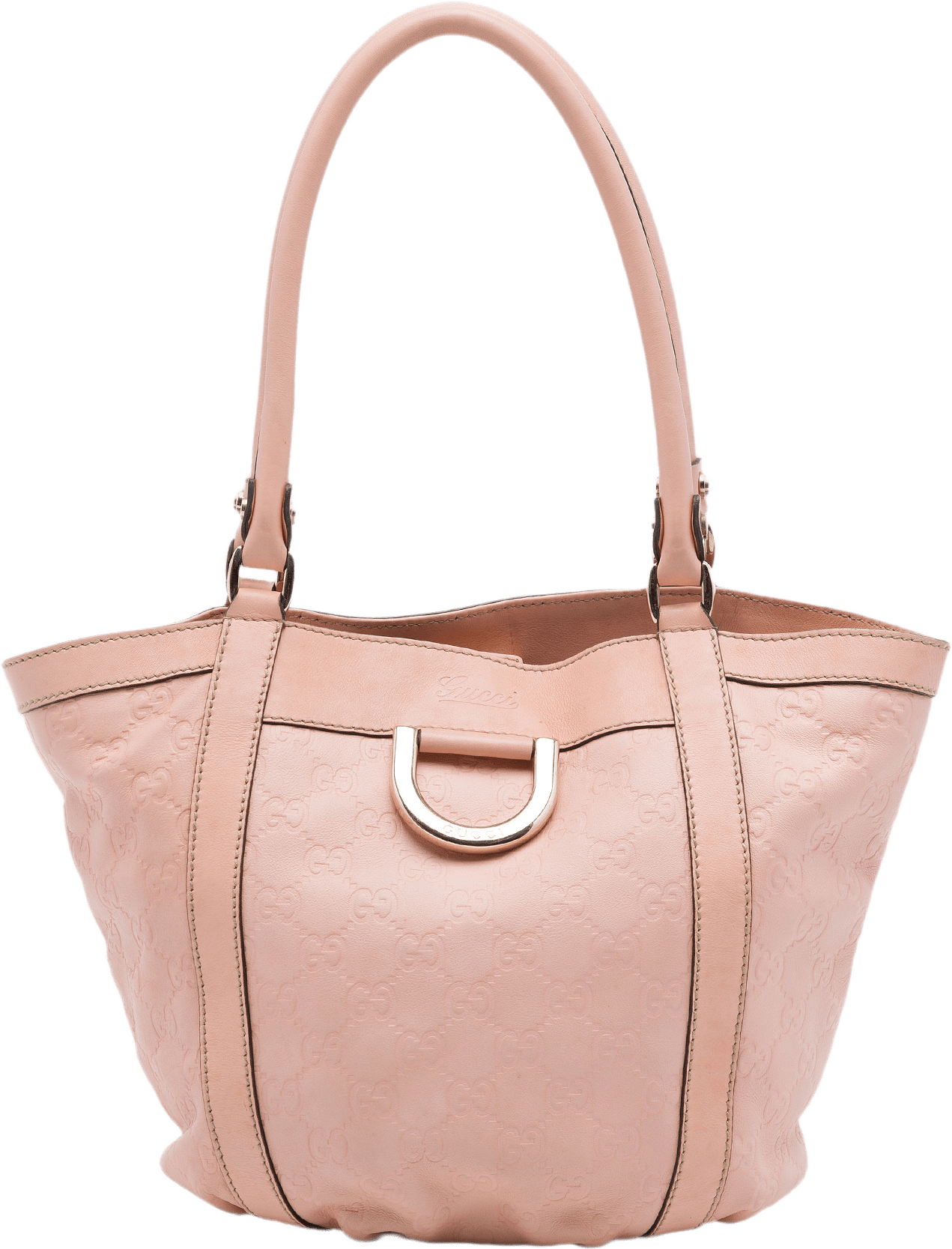 Gucci Guccissima Abbey D Ring Handbag, från Luxclusif, i färgen rosa.