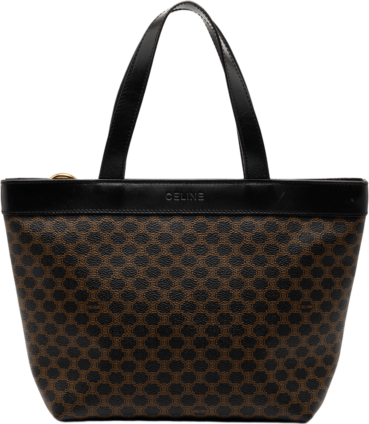 Celine Macadam Coated Canvas Handbag, från Luxclusif, i färgen black.