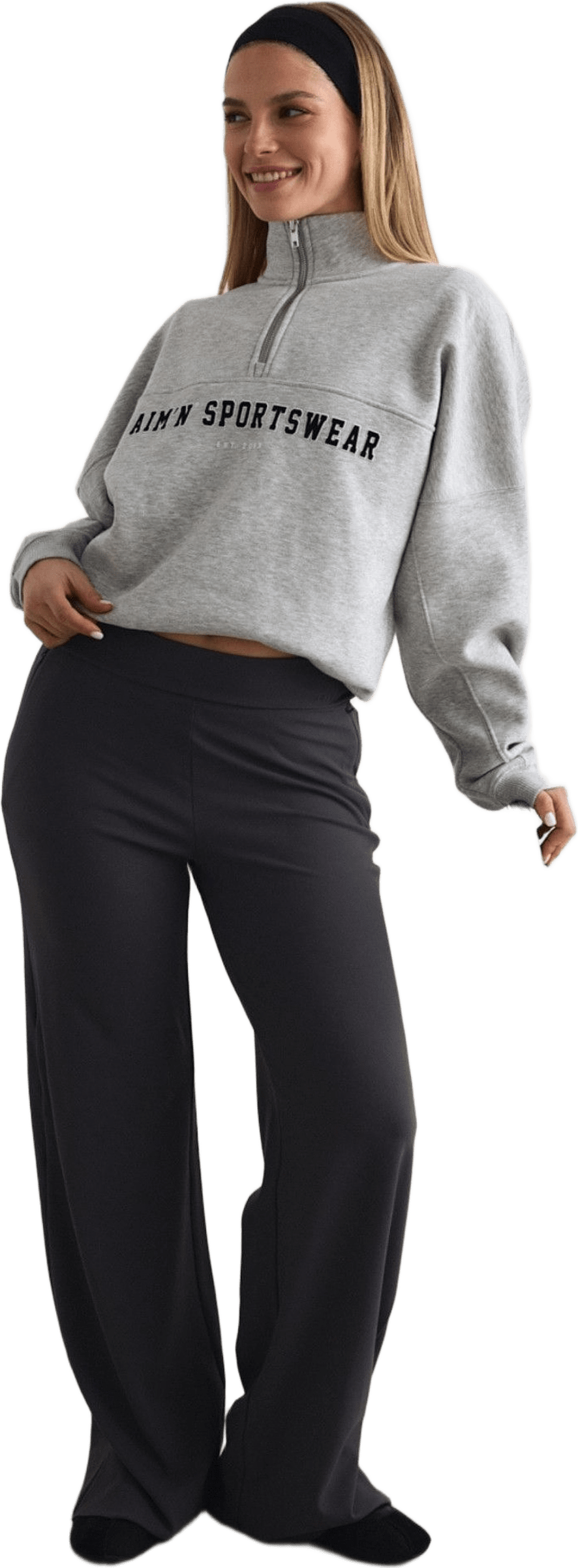 Sense Pants, från aim'n, i färgen shadow grey.