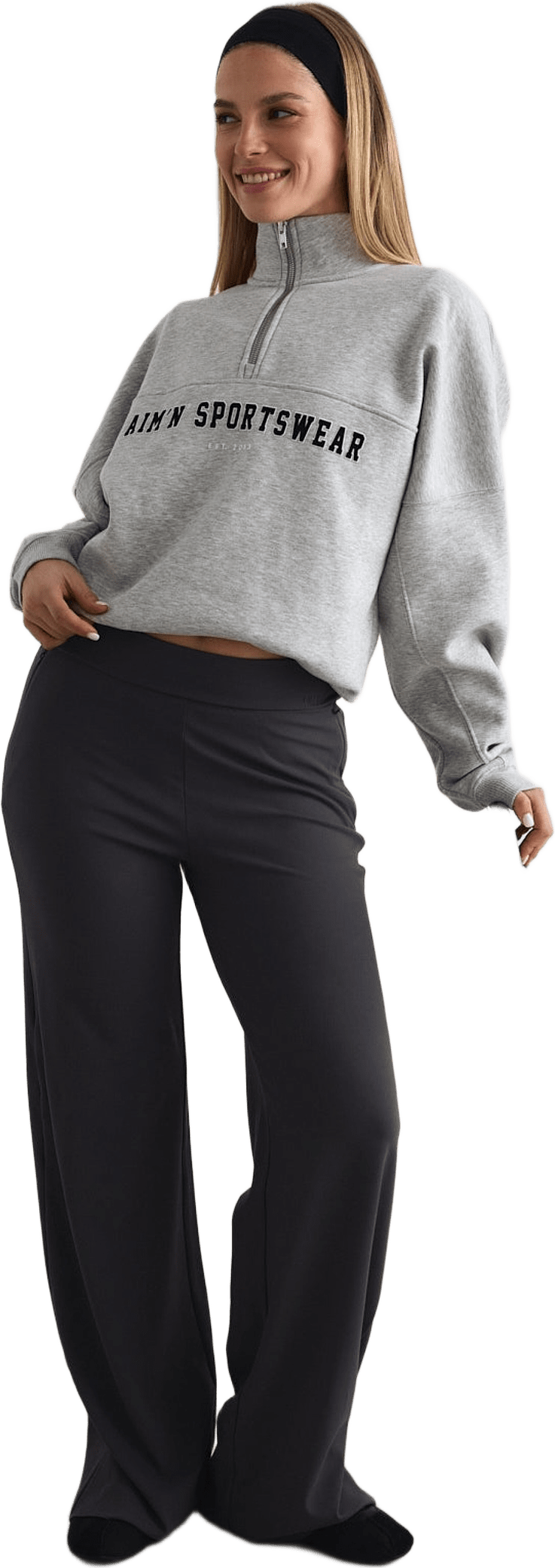 Sense Pants, från aim'n, i färgen shadow grey.