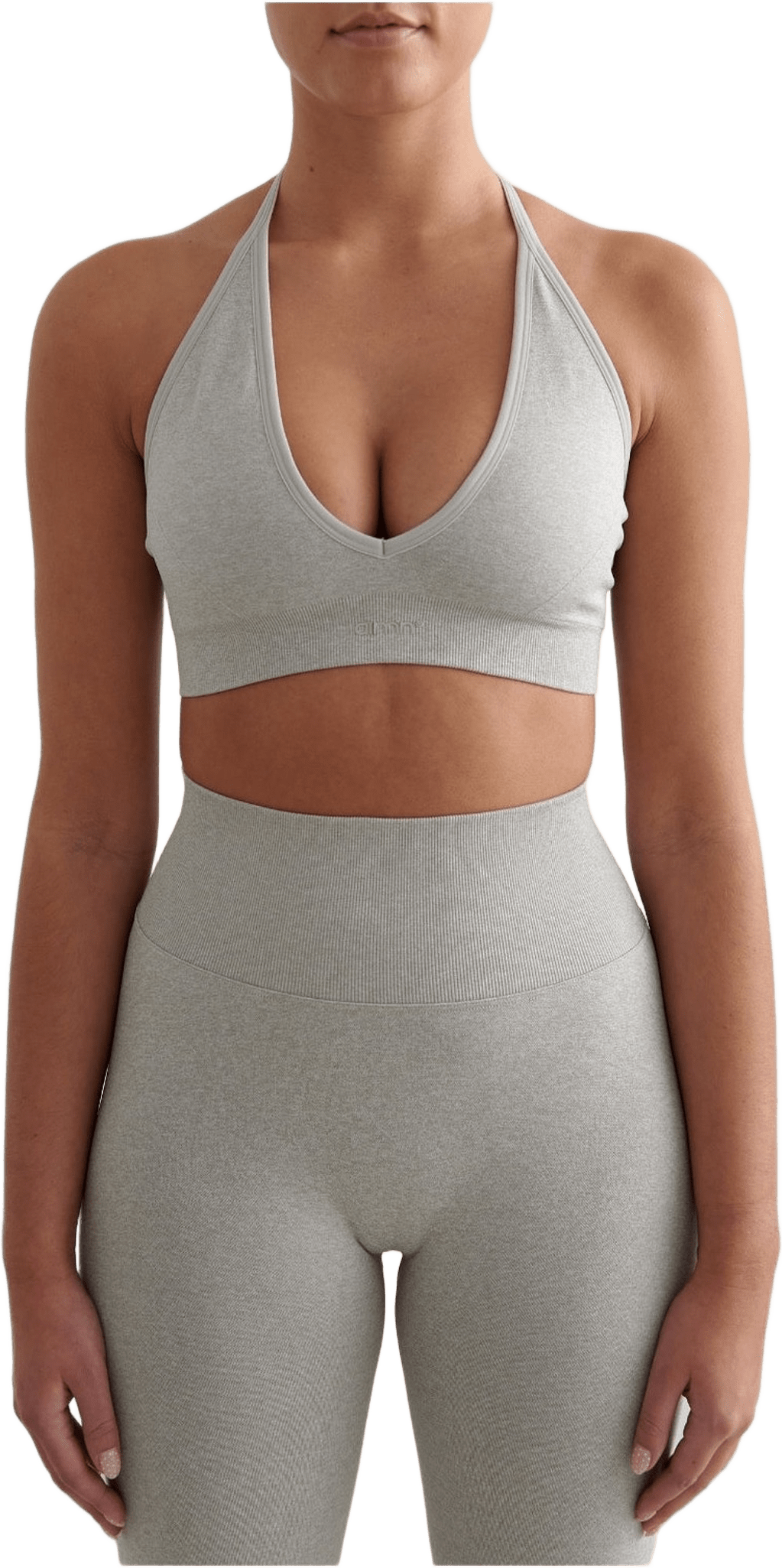 Shape Seamless Cross Back Bra, från aim'n, i färgen grey melange.