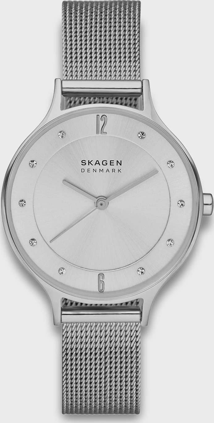 Skagen Anita Dam, Vit/stål Meshband - Skw2149, från Skagen, i färgen 1.