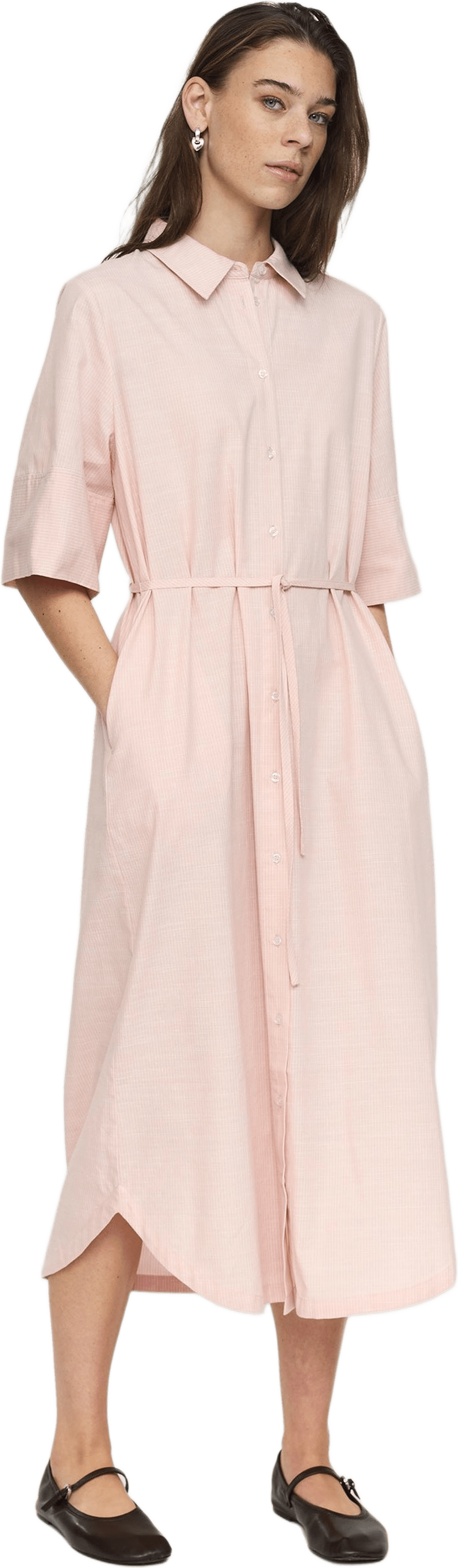 Srebbi Shirt Dress - Lotus, från Soft Rebels, i färgen lotus.