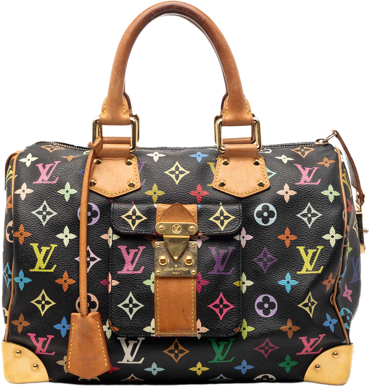 Louis Vuitton Monogram Multicolore Speedy 30, från Luxclusif, i färgen black.