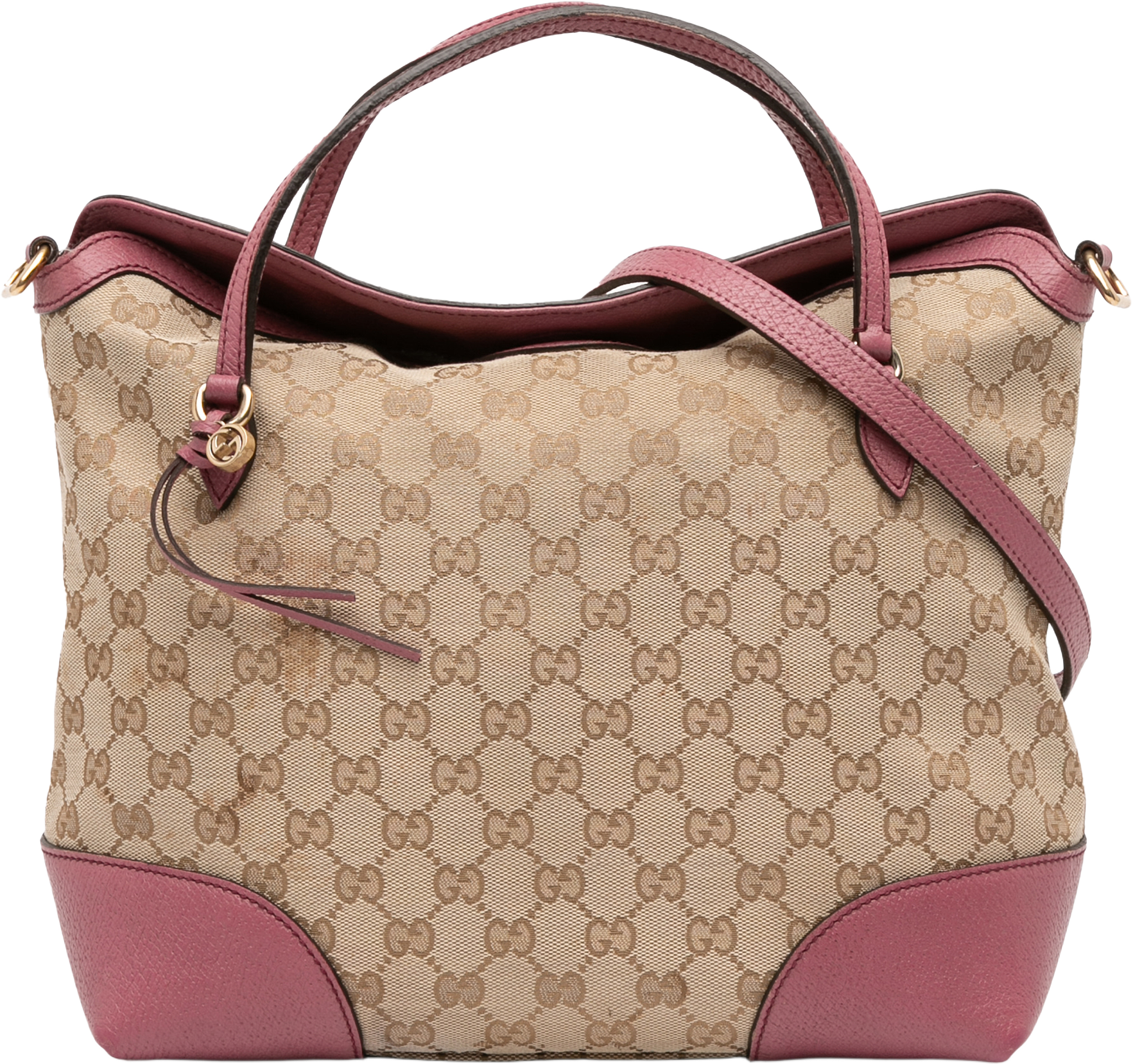 Gucci Medium Gg Canvas Bree Satchel, från Luxclusif, i färgen beige.