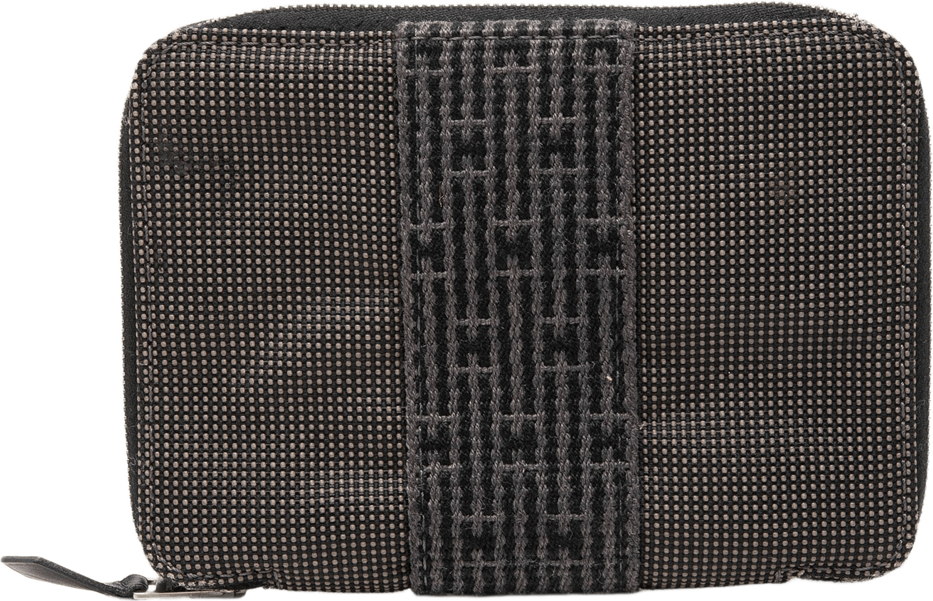 Hermès Toile Herline Zip Wallet, från Luxclusif, i färgen dark gray.