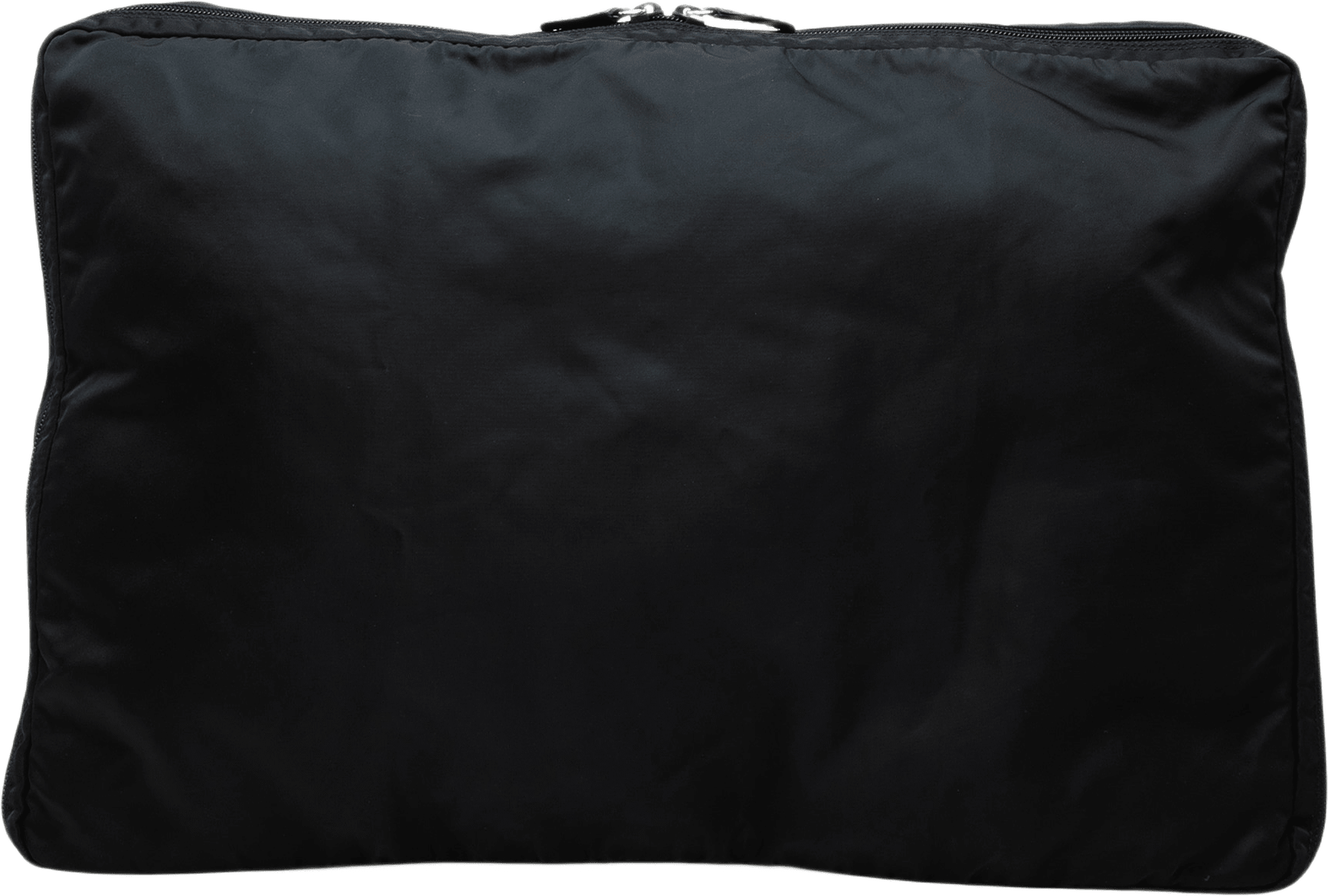 Prada Tessuto Zip Top Portfolio, från Luxclusif, i färgen svart.