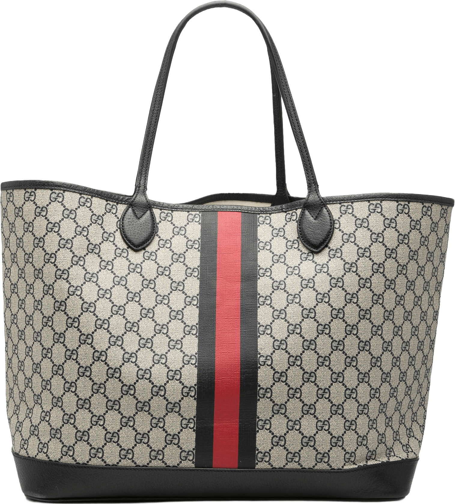 Gucci Large Gg Supreme Web Ophidia Shopper Tote, från Luxclusif, i färgen beige.