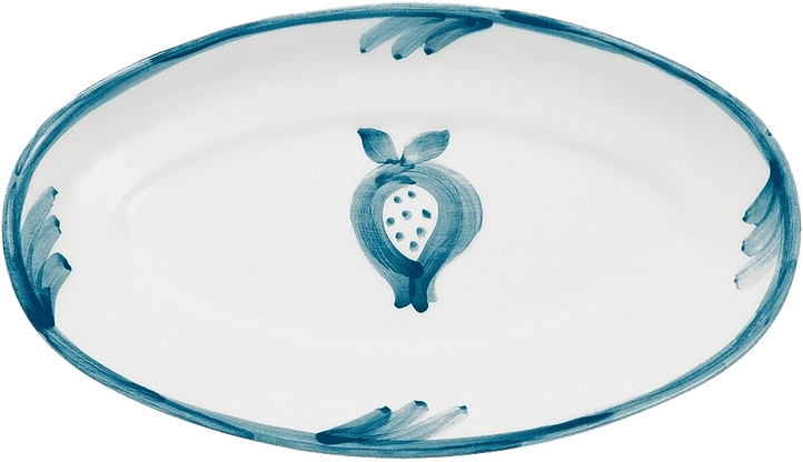 Pomegranate Litet Serveringsfat - 15 Cm, från Pick A Poppy, i färgen teal.