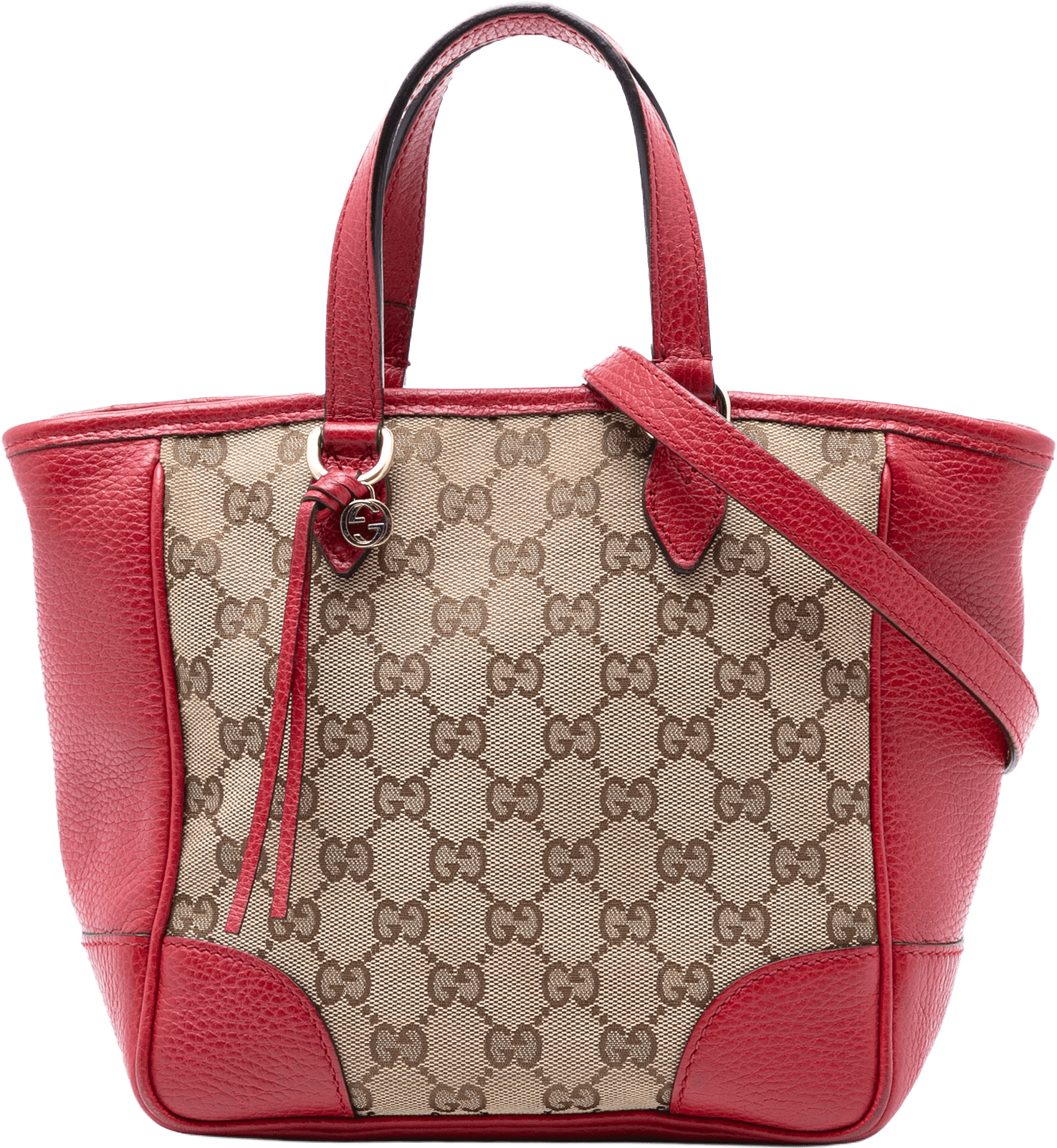 Gucci Small Gg Canvas Bree Satchel, från Luxclusif, i färgen beige.