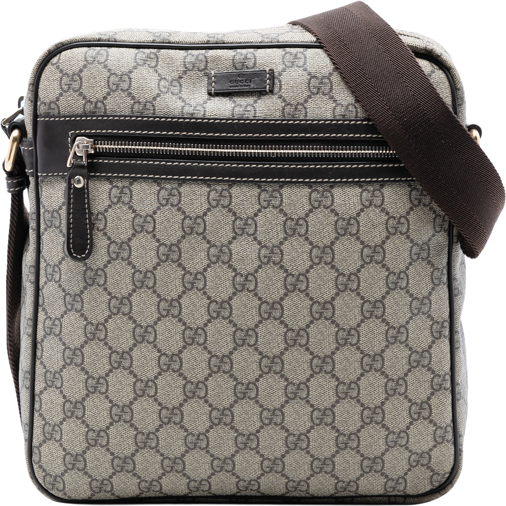 Gucci Gg Supreme Crossbody, från Luxclusif, i färgen beige.