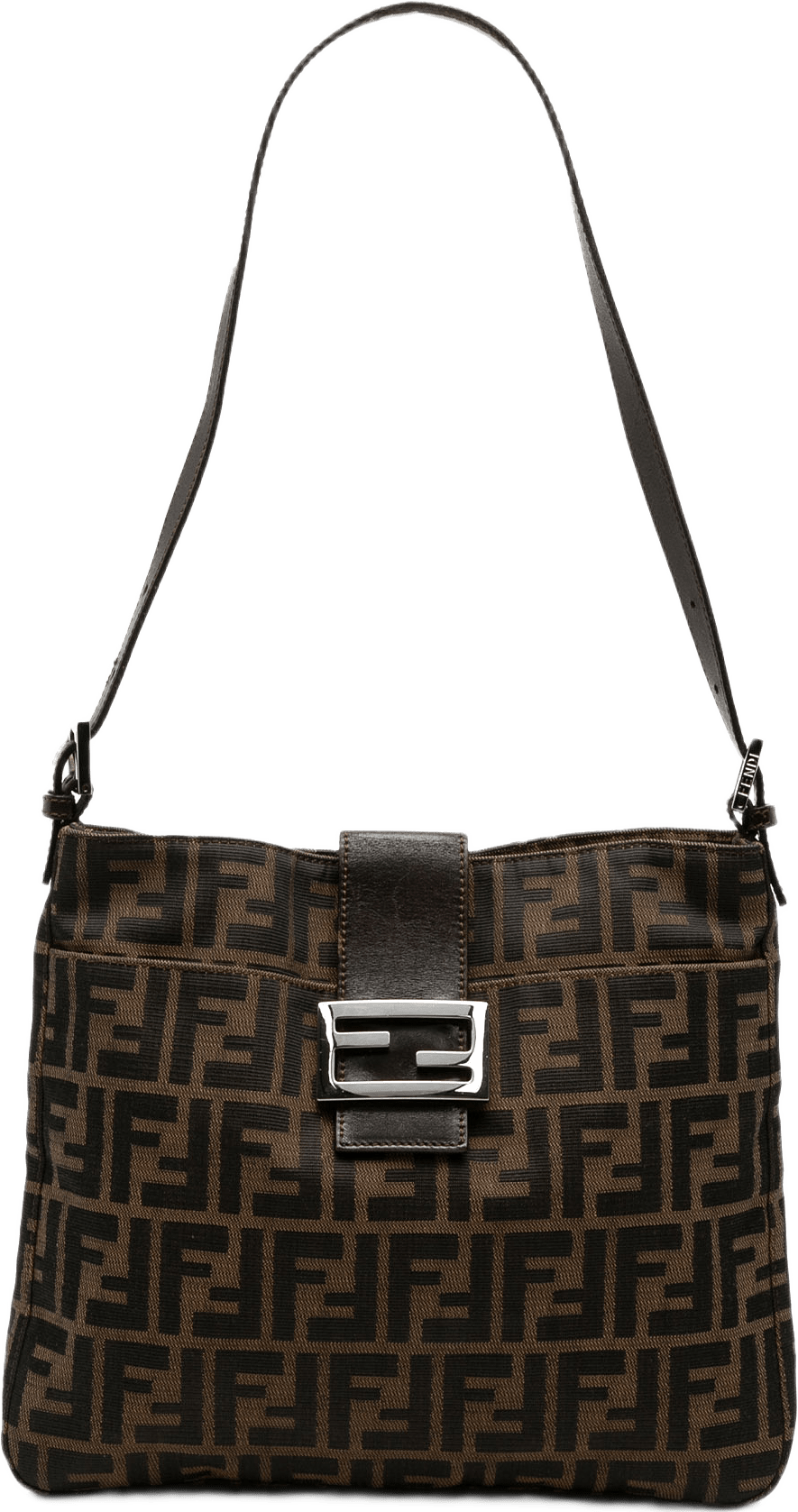 Fendi Zucca Canvas Shoulder Bag, från Luxclusif, i färgen brown.
