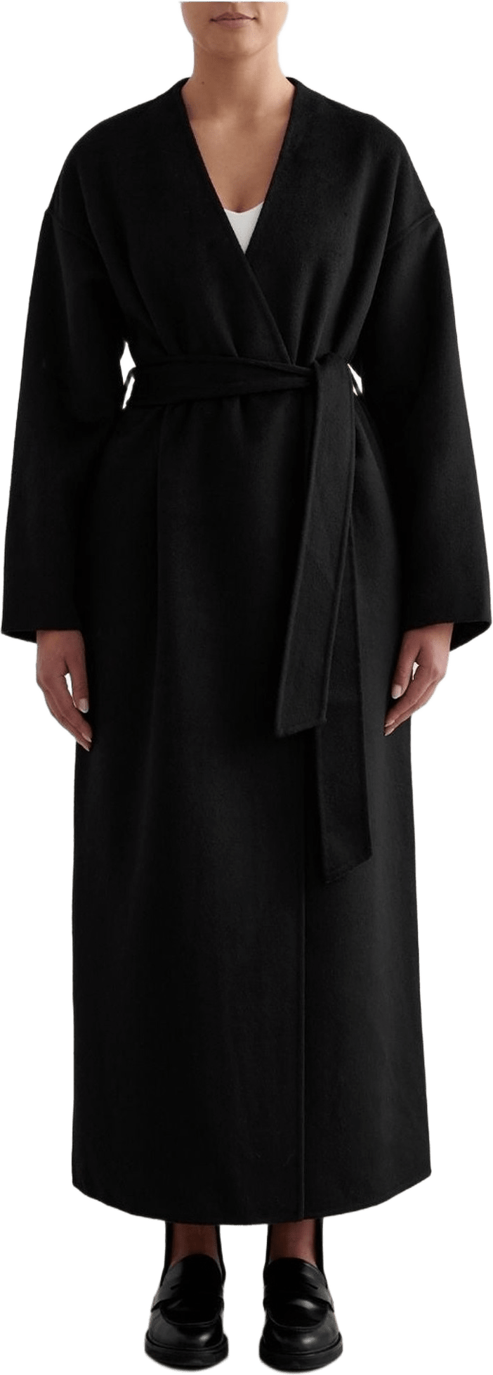 Wool Coat, från aim'n, i färgen black.