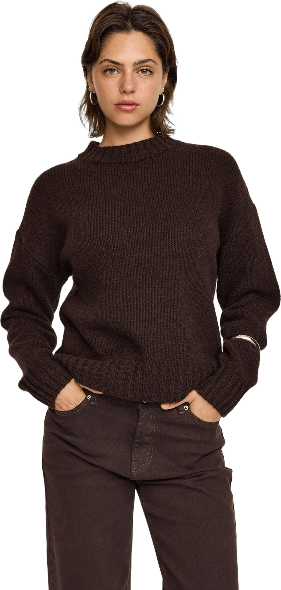 Srtimo Knit, från Soft Rebels, i färgen coffee bean melange.