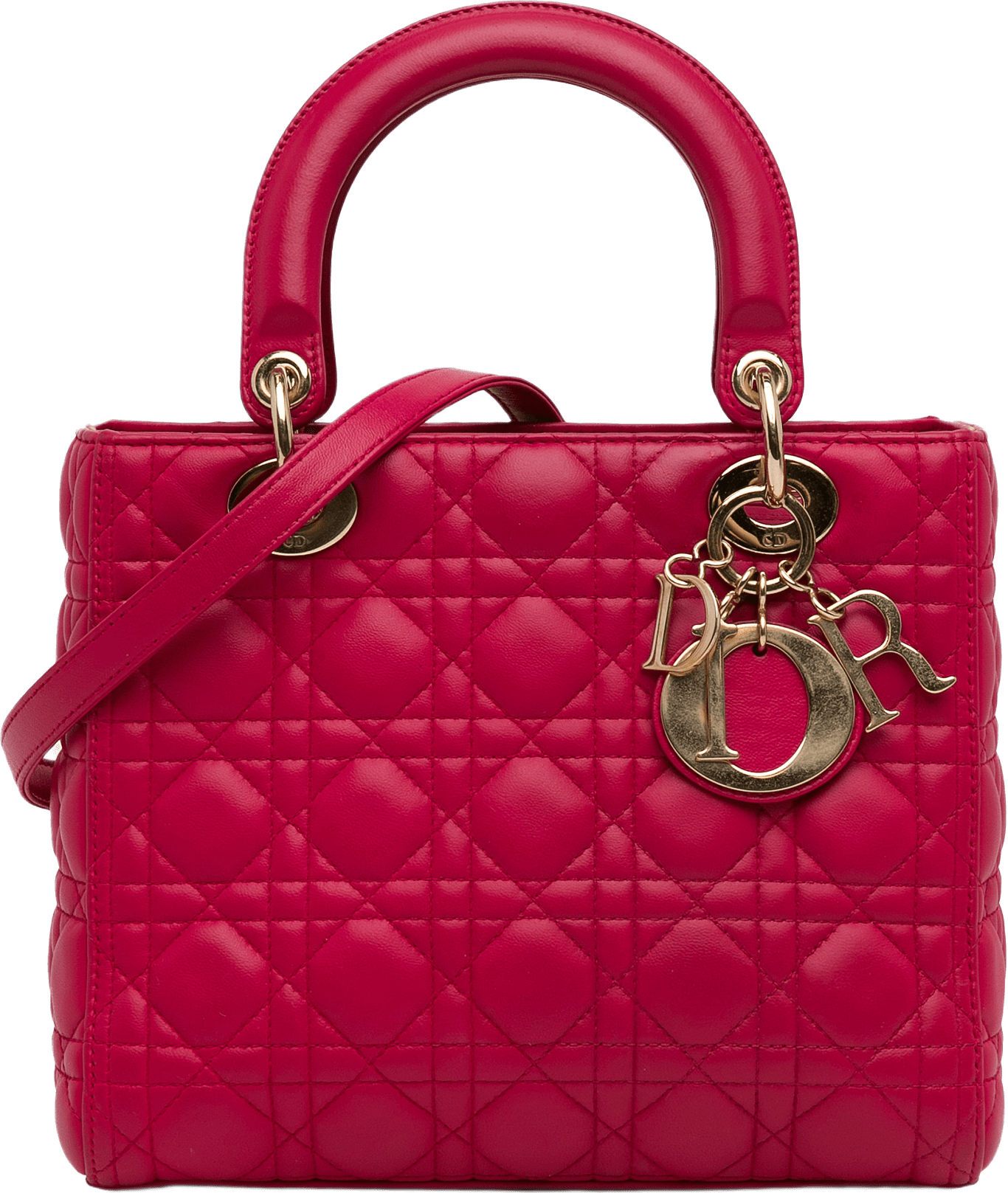 Dior Medium Lambskin Cannage Lady Dior