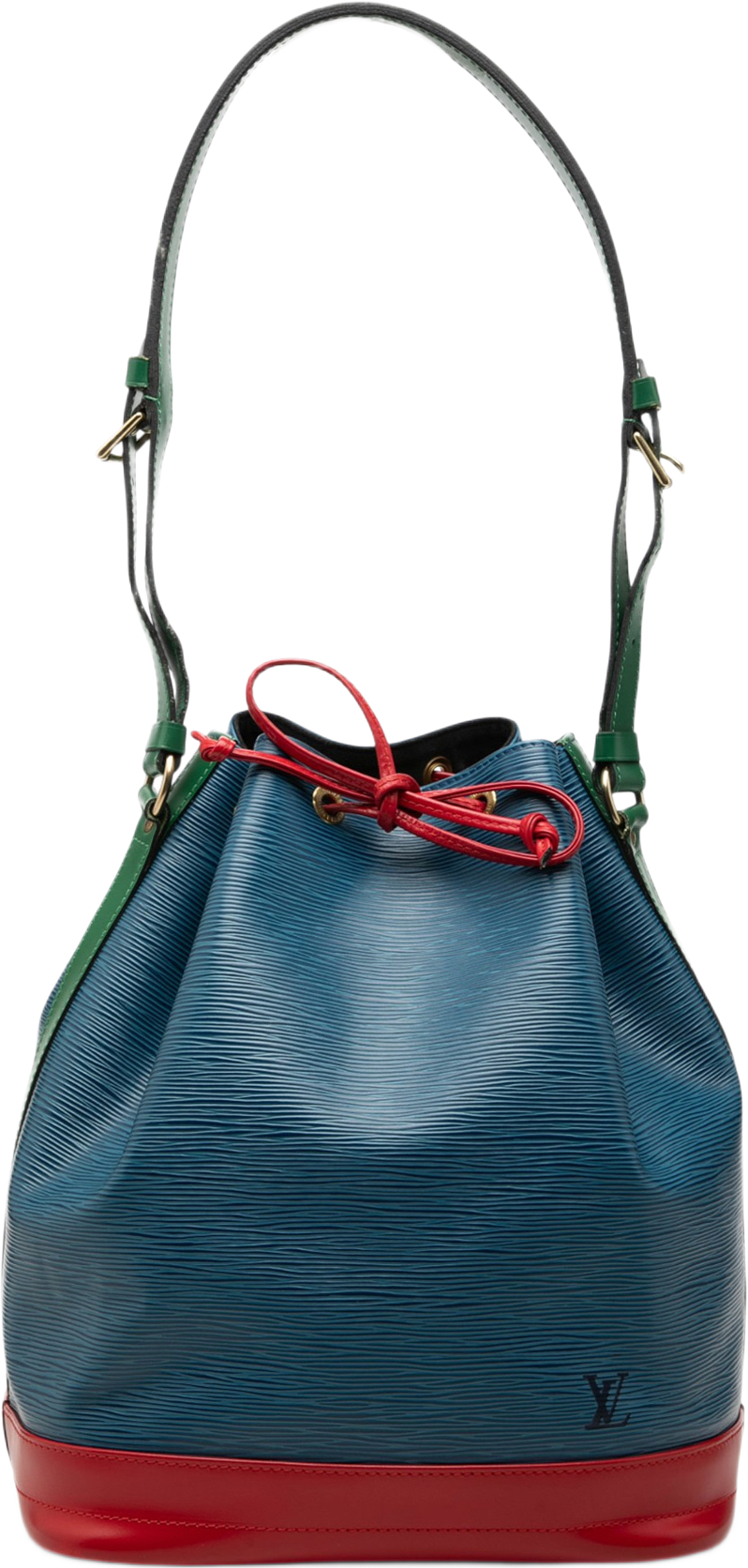 Louis Vuitton Epi Noe Tricolor Gm, från Luxclusif, i färgen blue.